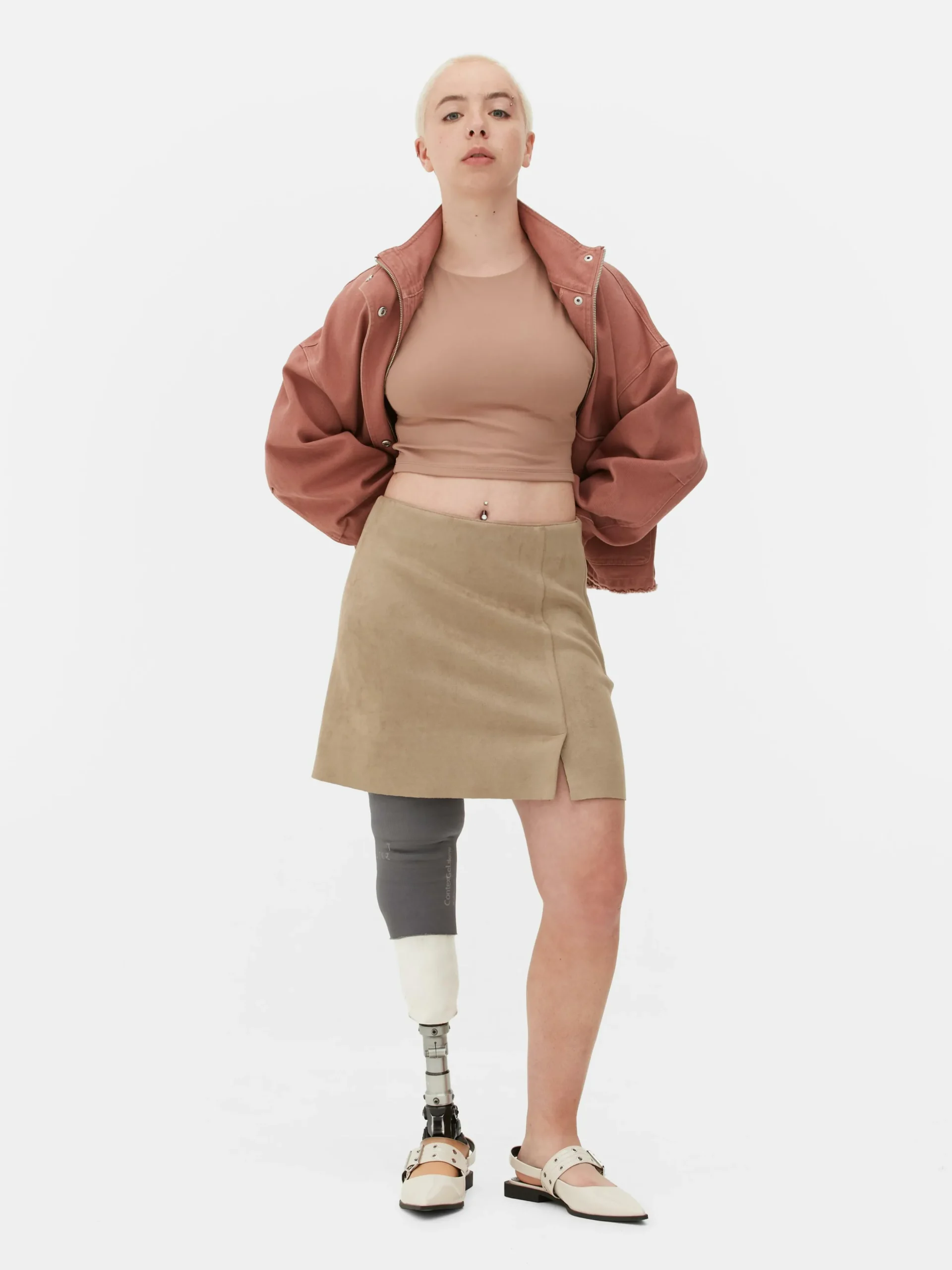 Faux Suede Mini Skirt