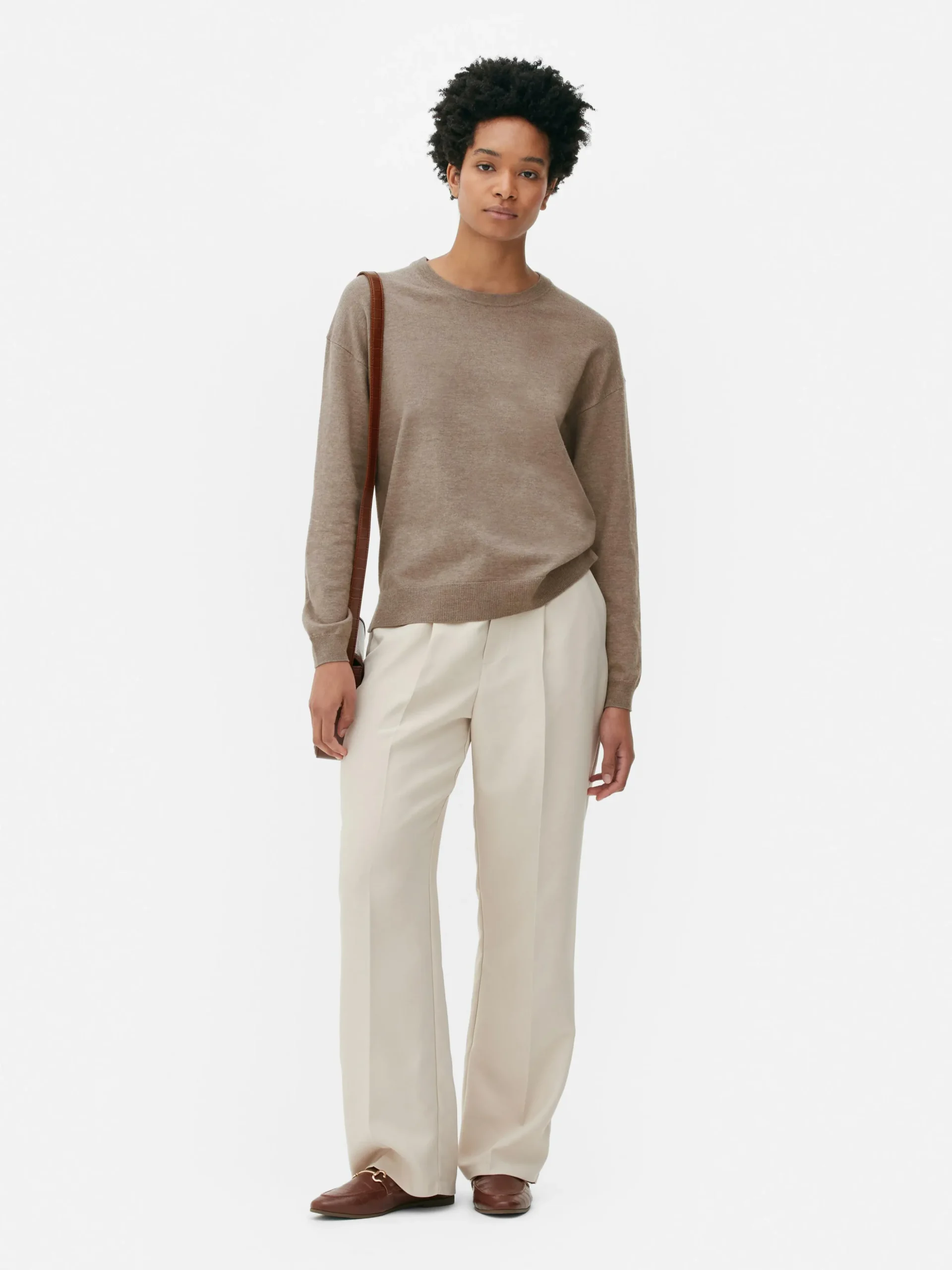 Fine Knit Crew Neck Sweater