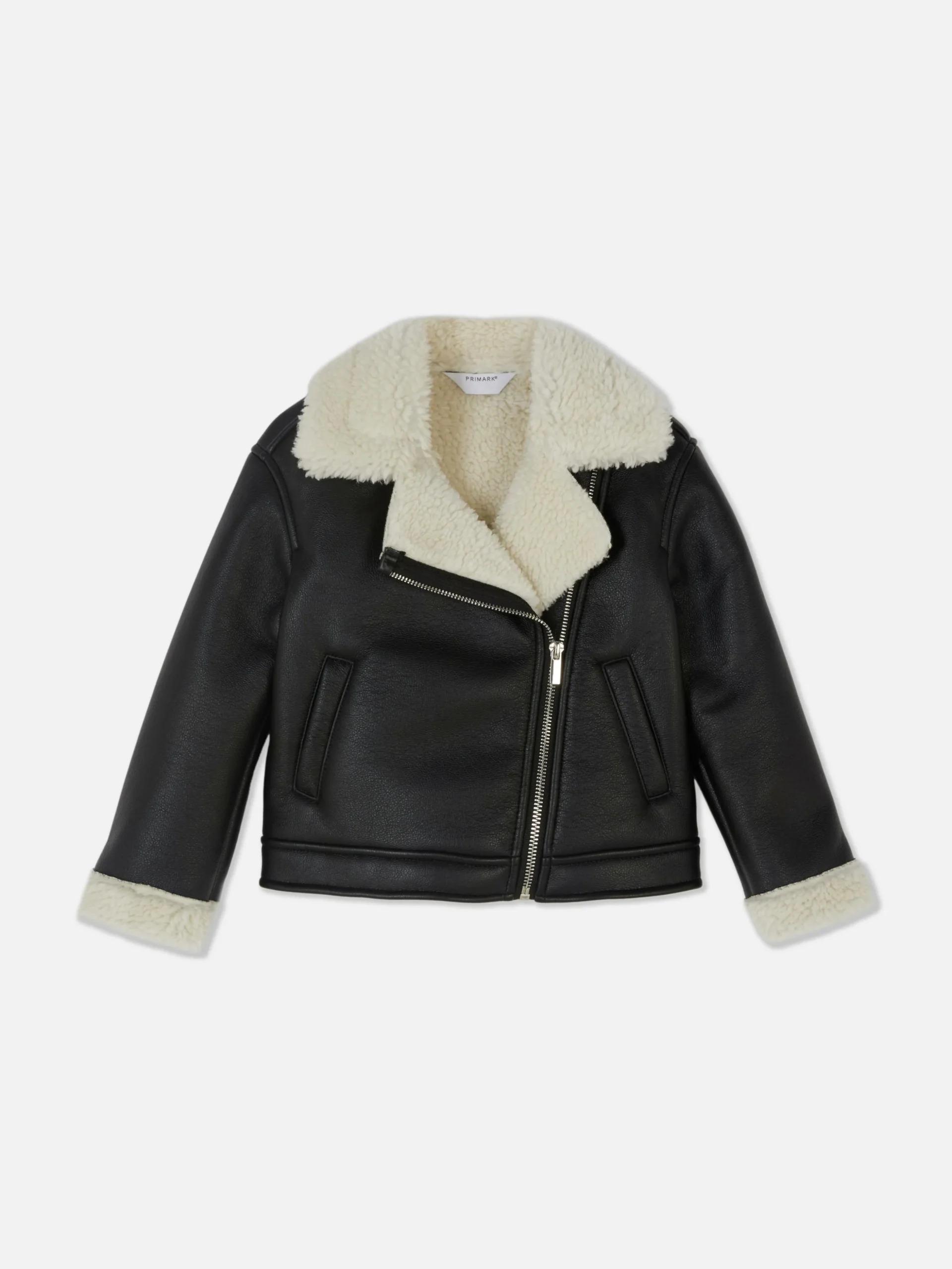 Fleece Trim Biker Jacket