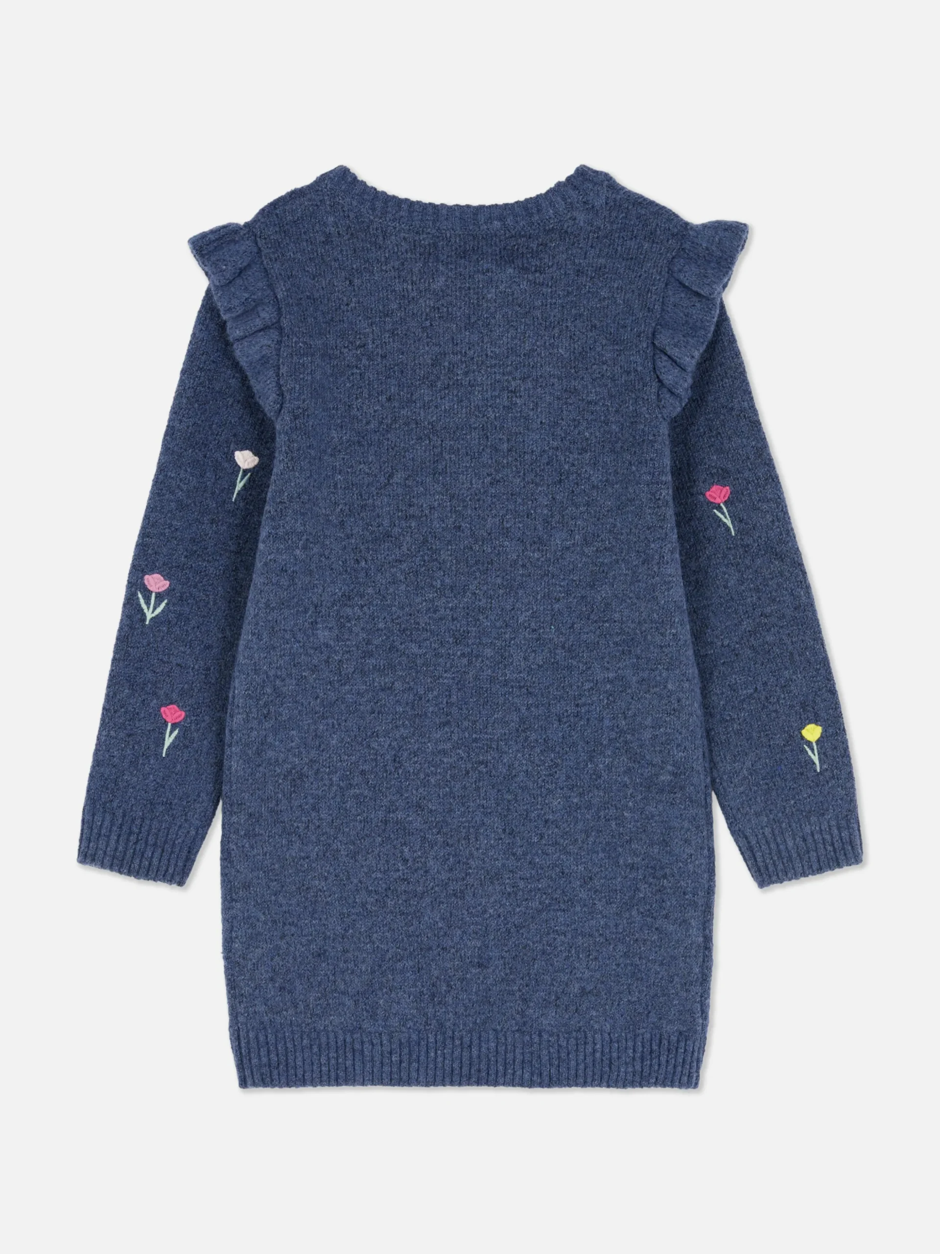 Floral Embroidered Knitted Dress