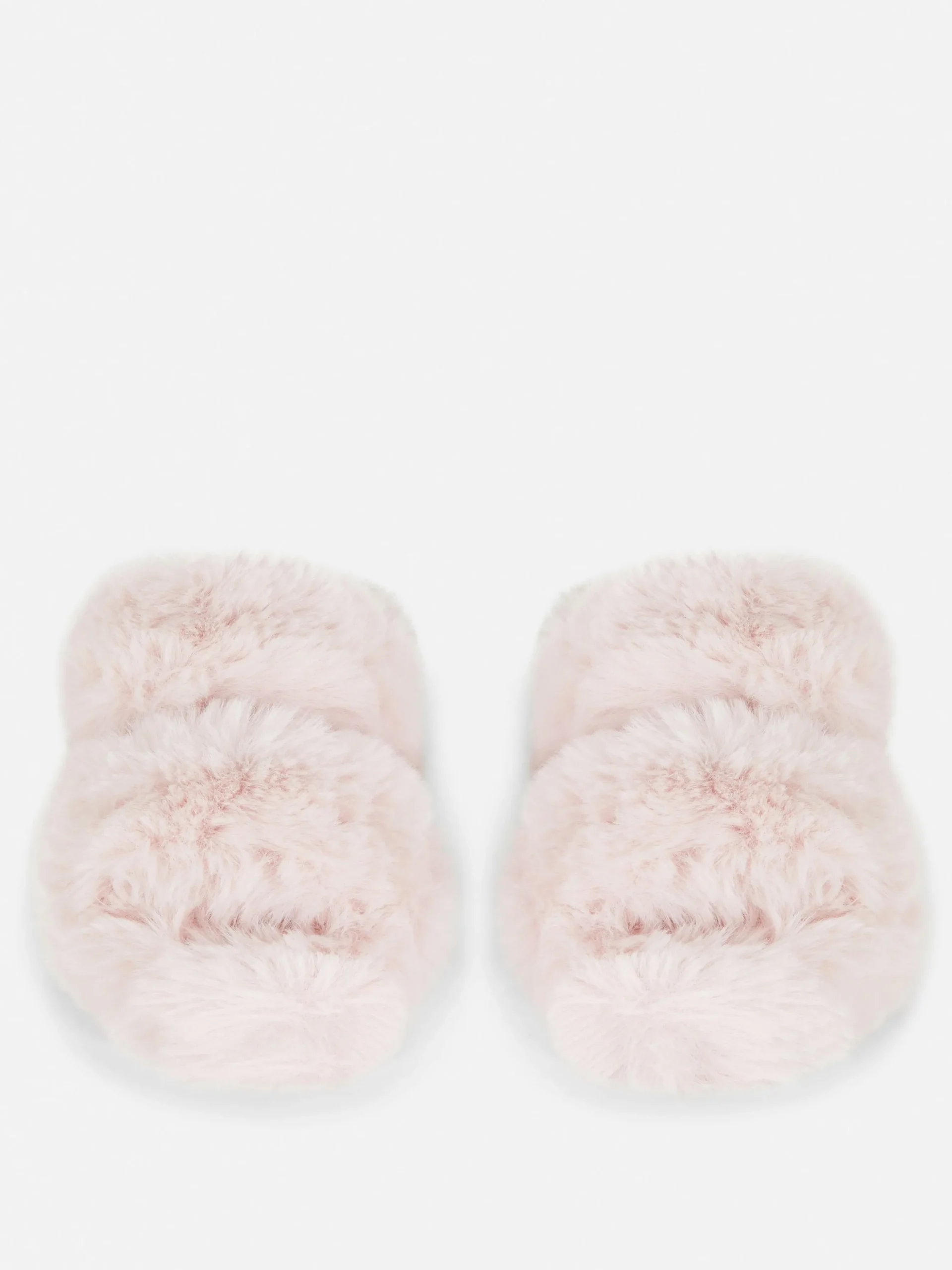 Fluffy Double Strap Slippers