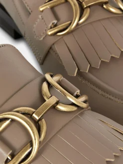 Fringed Buckle Loafers