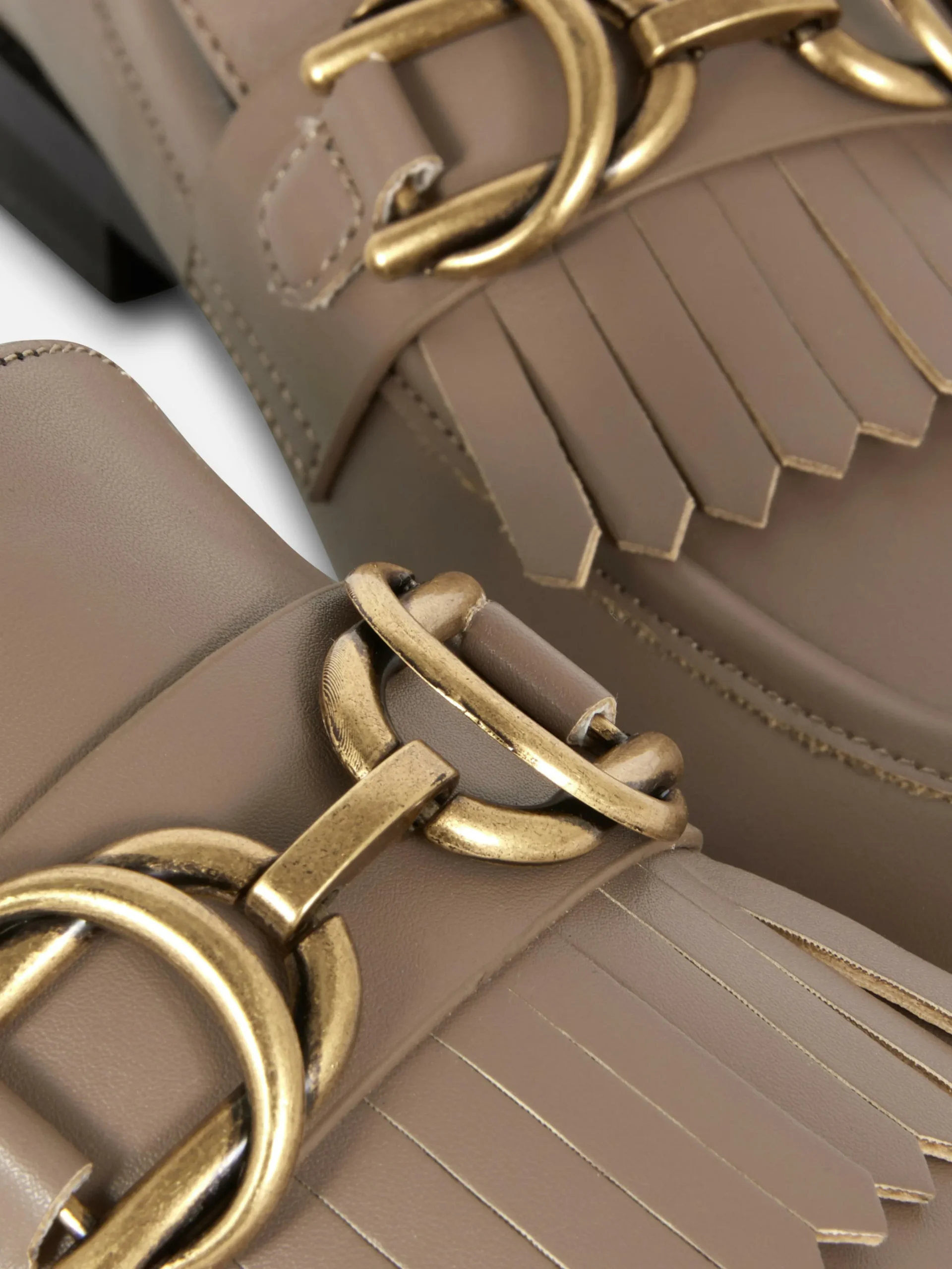 Fringed Buckle Loafers
