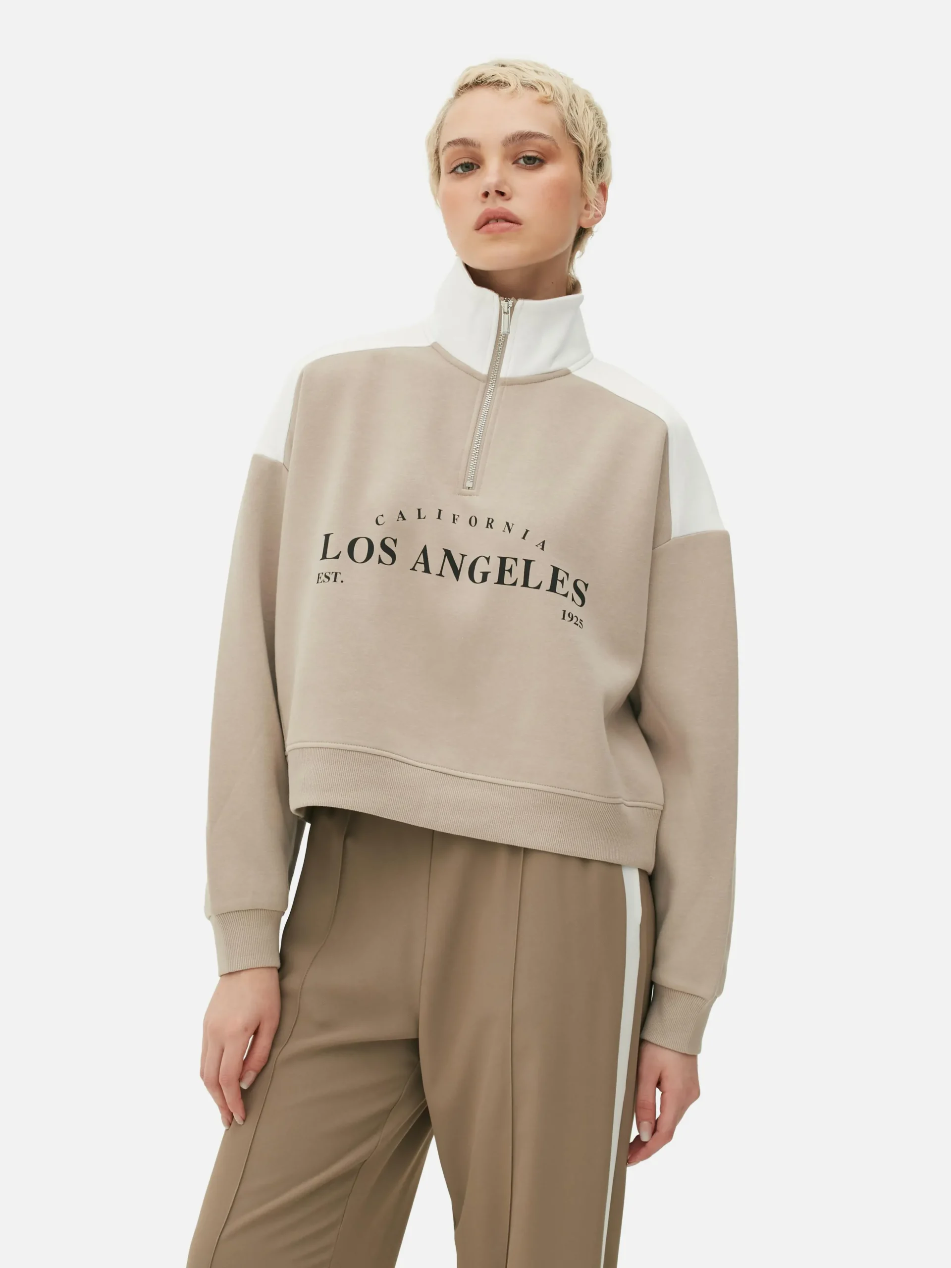 Funnel Neck Graphic Sweatshirt