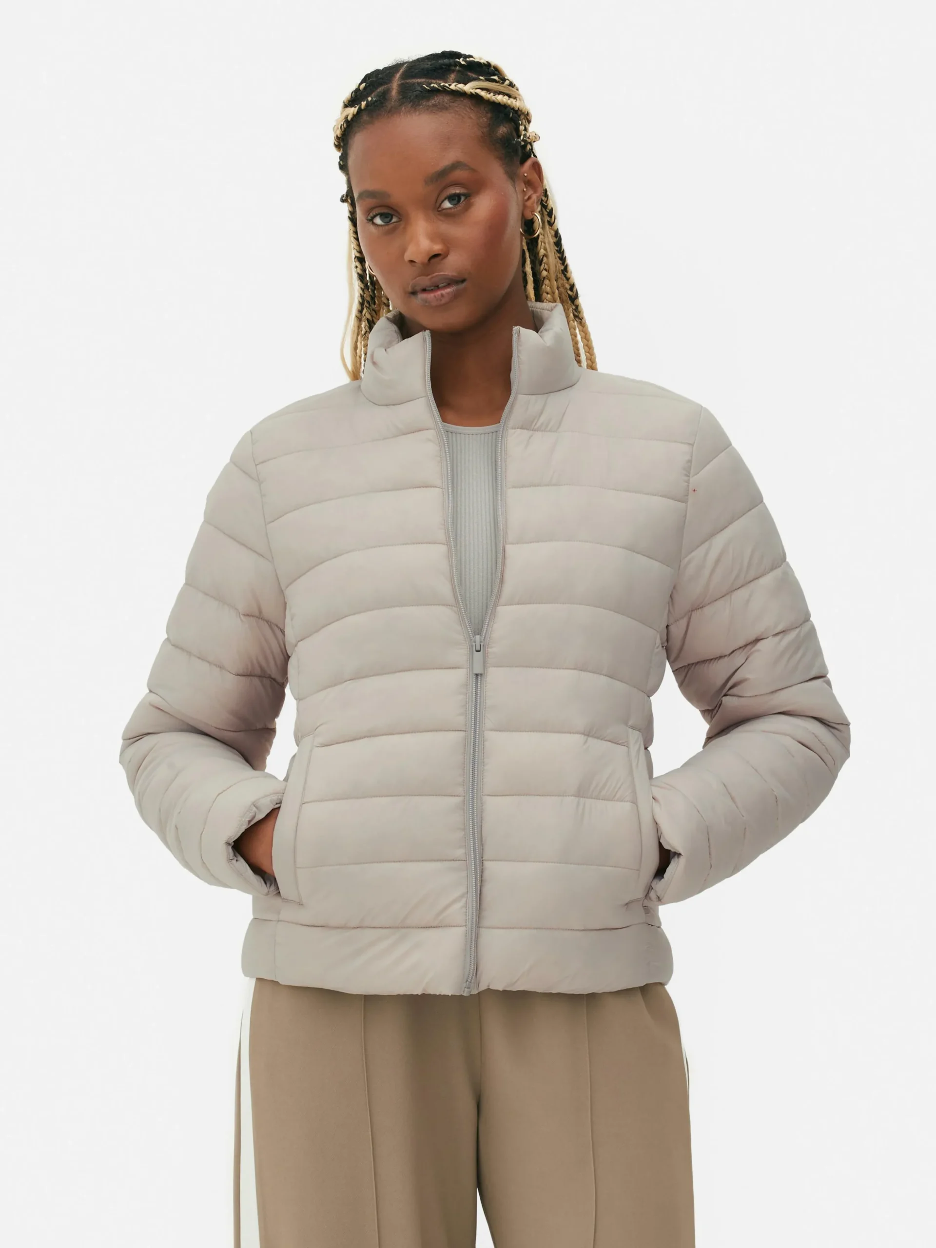 Funnel Neck Padded Jacket