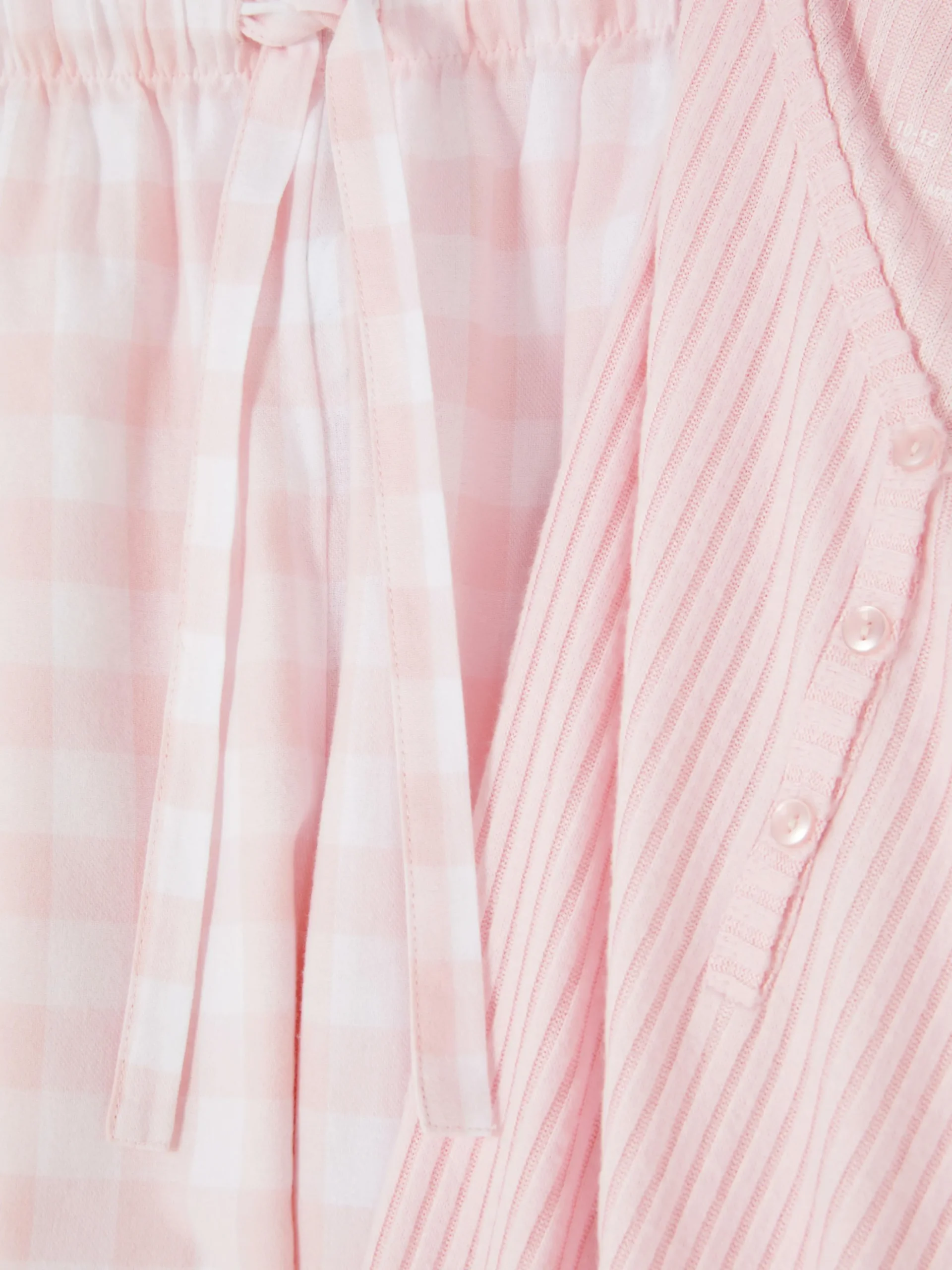 Henley Top And Printed Pants Pajamas