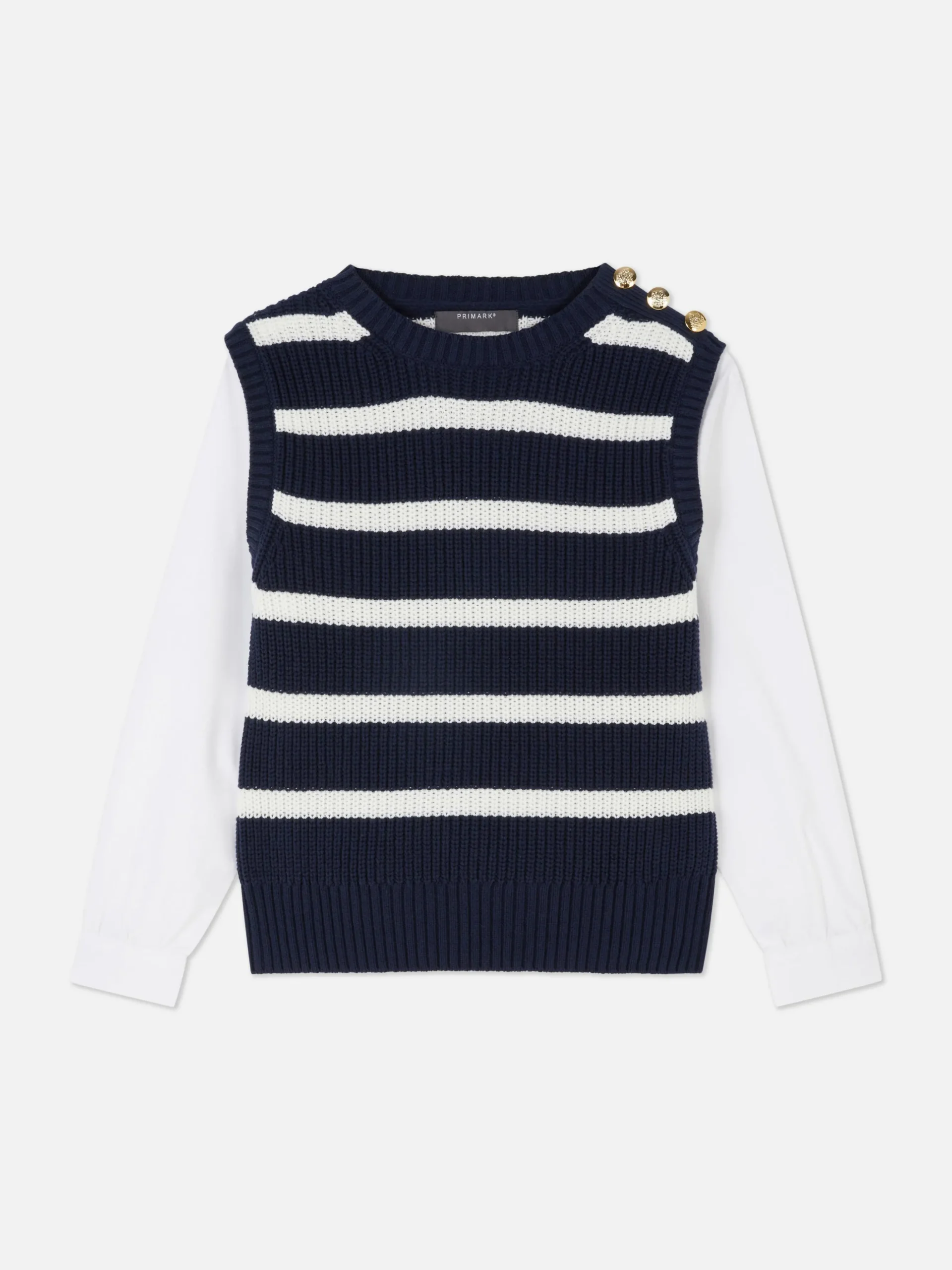 2-in-1 Knit Vest & Shirt