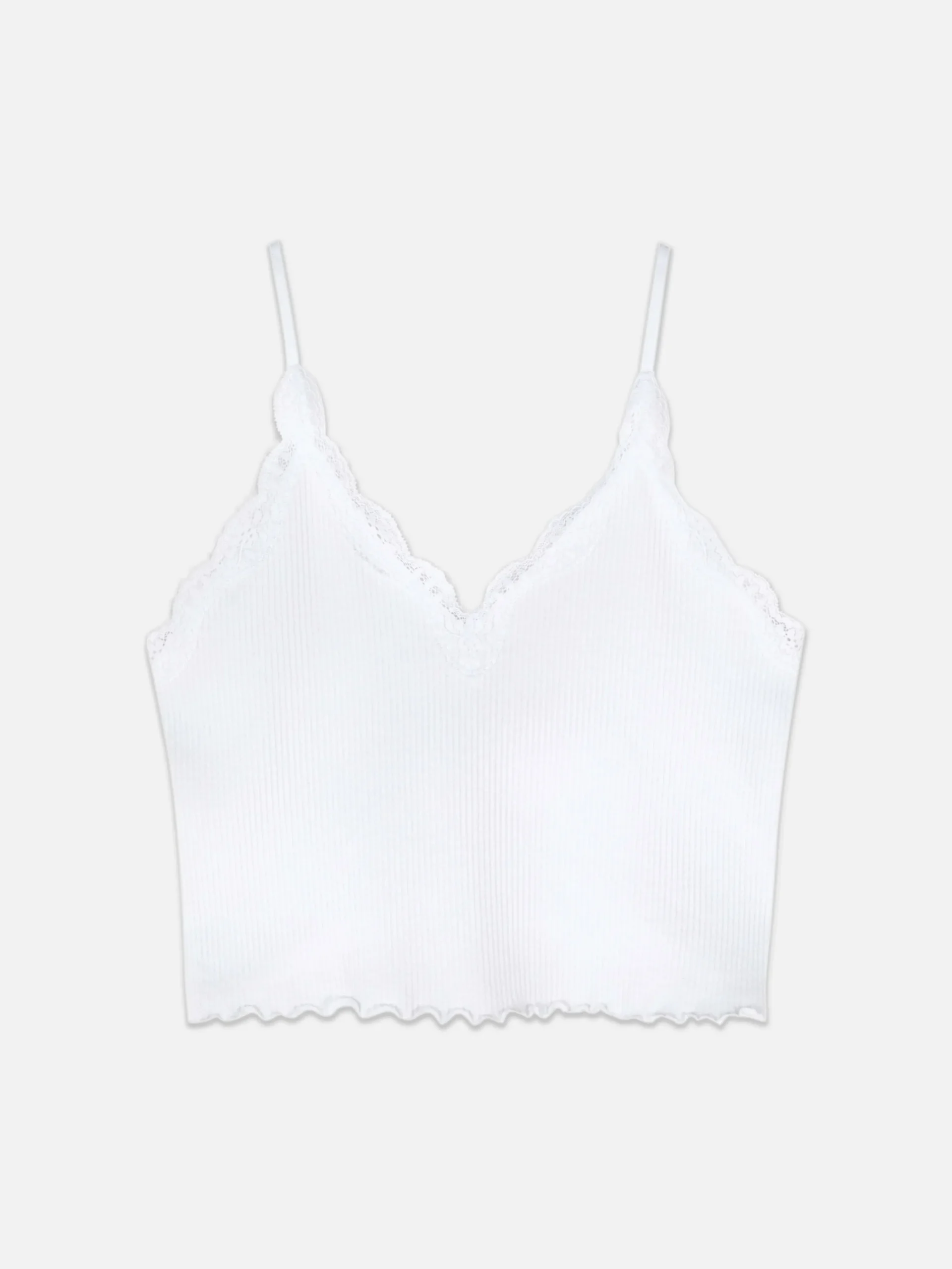 Lace Trim Cropped Cami