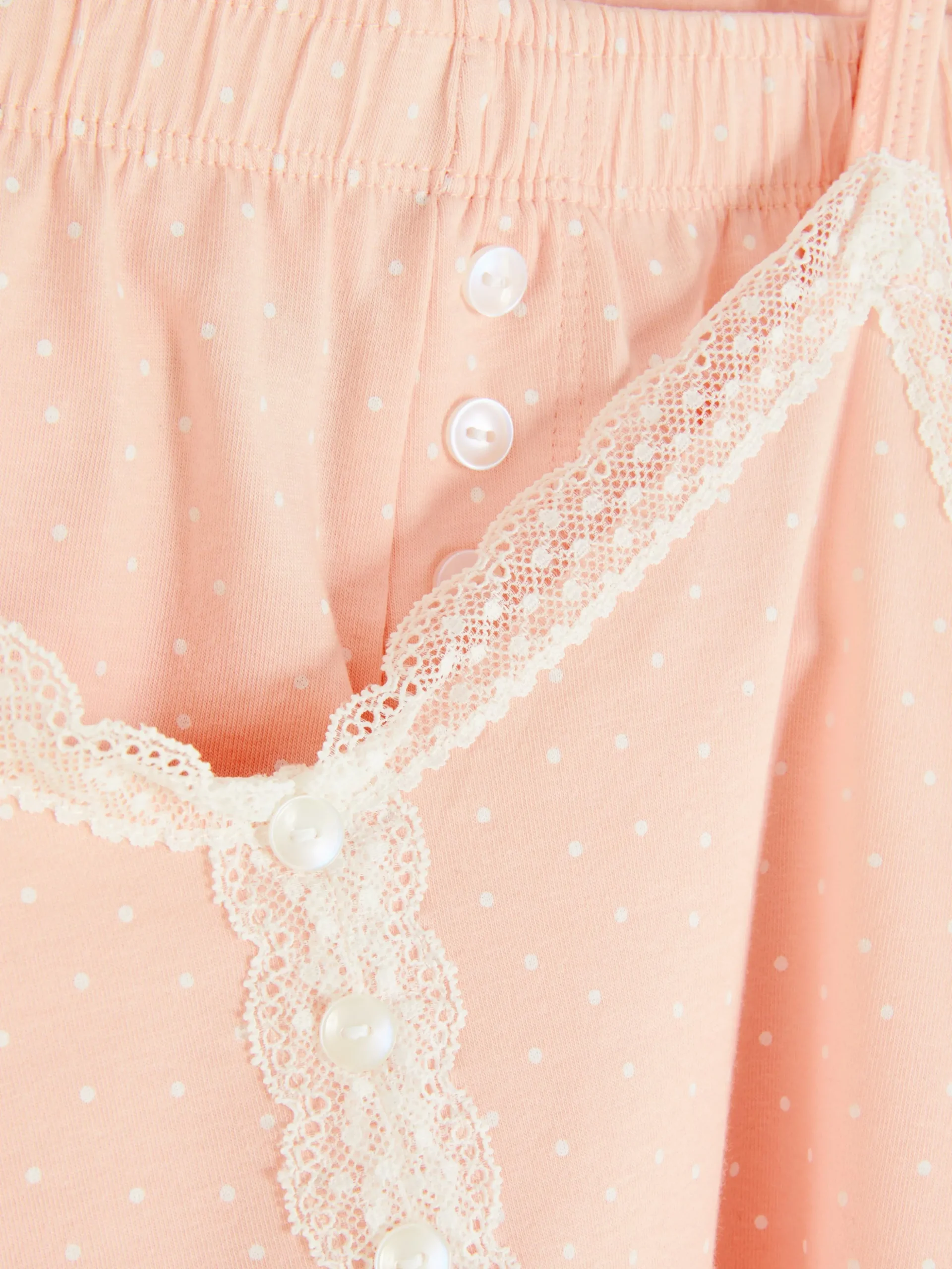 Lace Trim Pajama Cami And Shorts Set