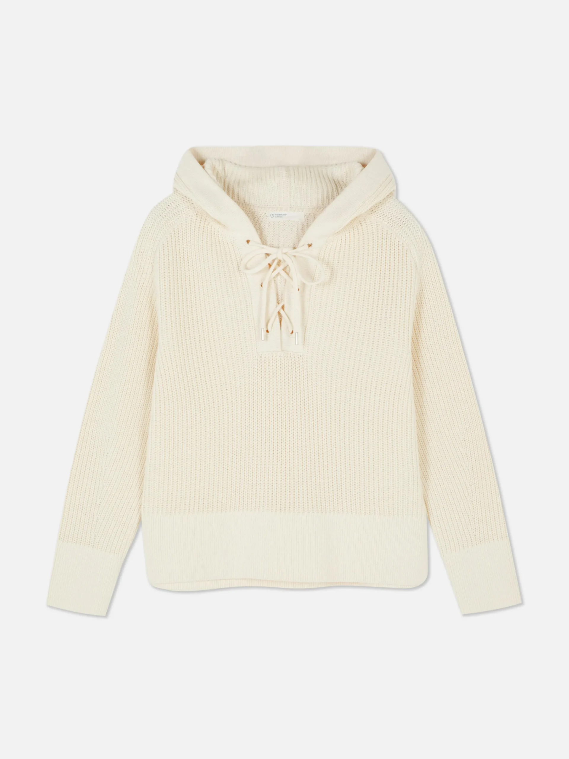Laced Front Hooded Sweater