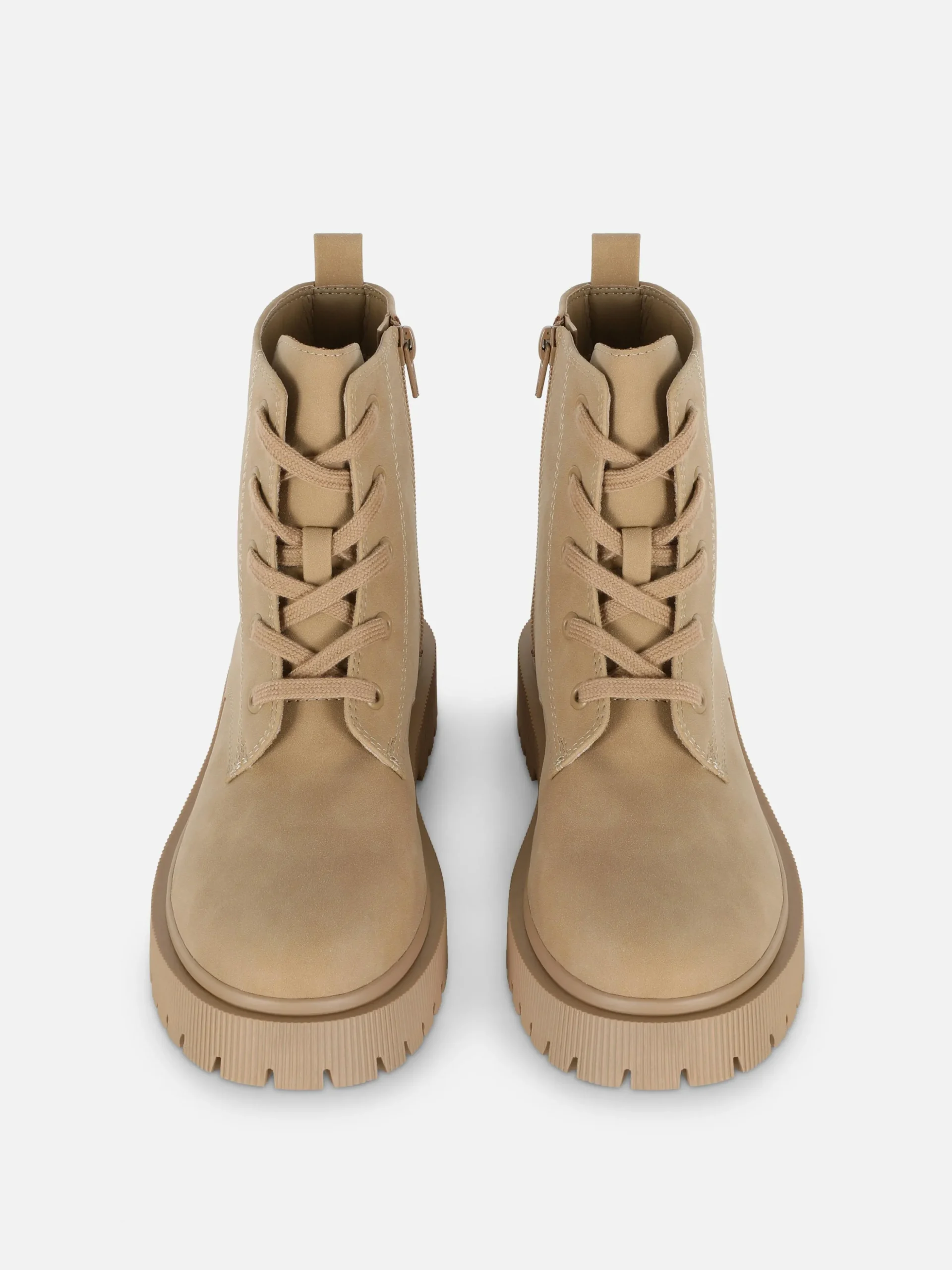 Lace-Up Faux Suede Boots
