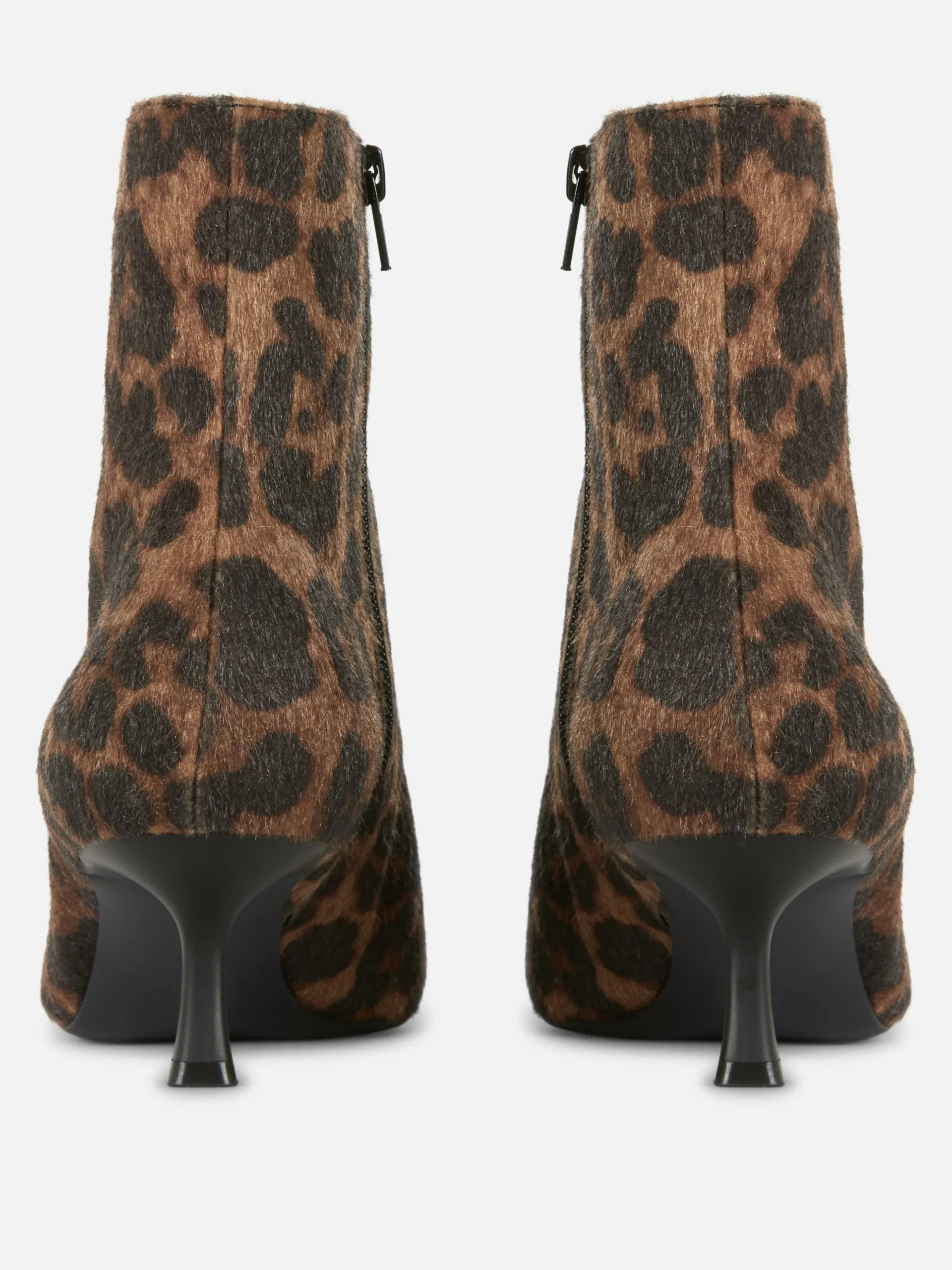 Leopard Print Kitten Heel Boots