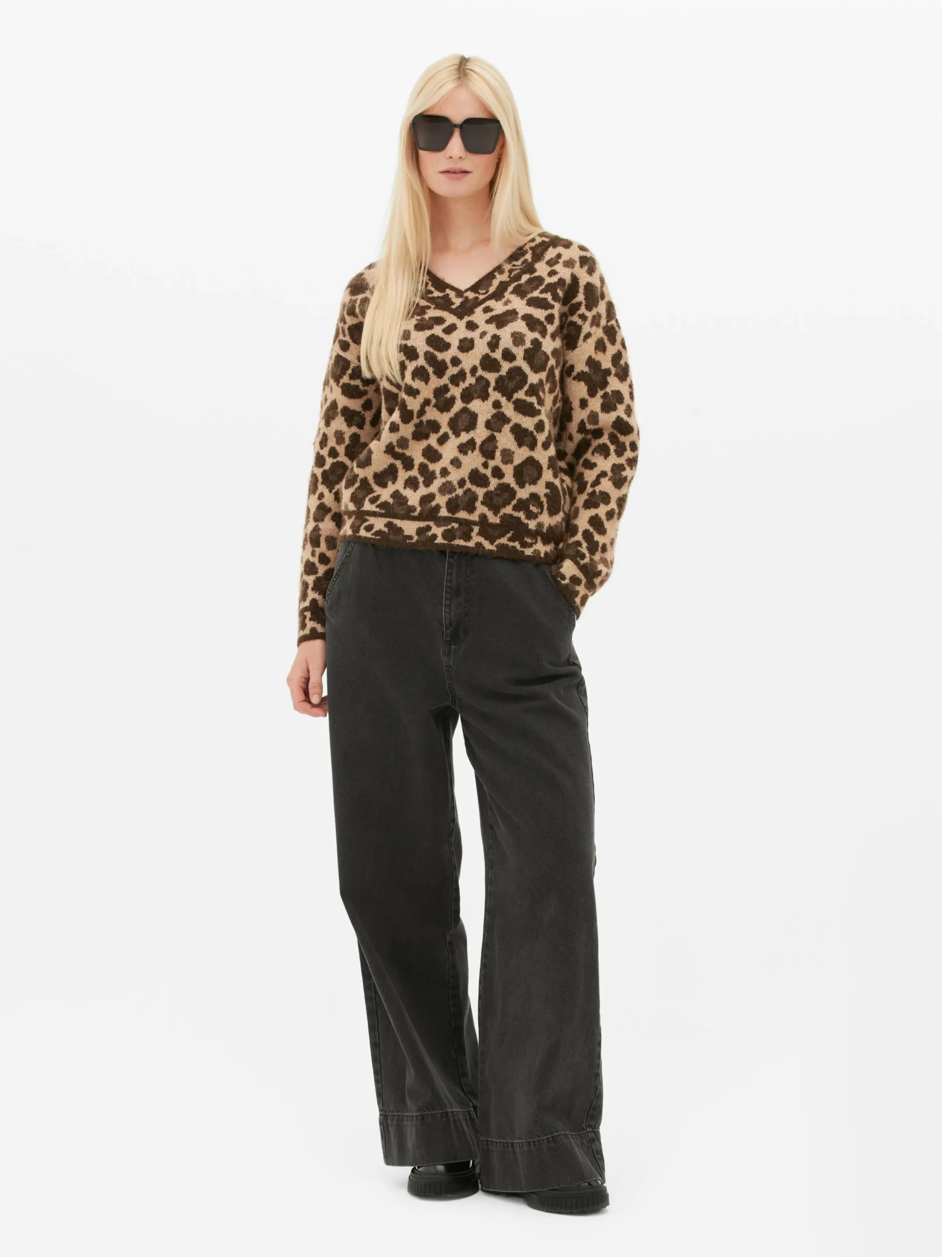 Leopard V-Neck Sweater
