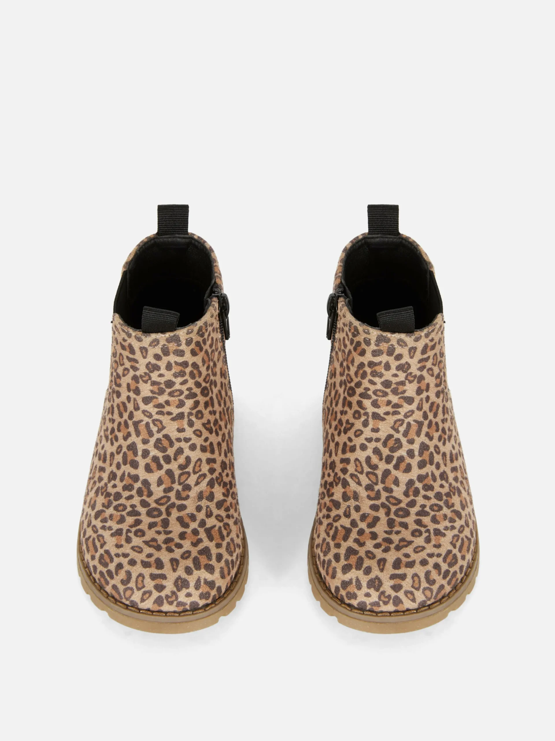Leopard Zip Ankle Boots