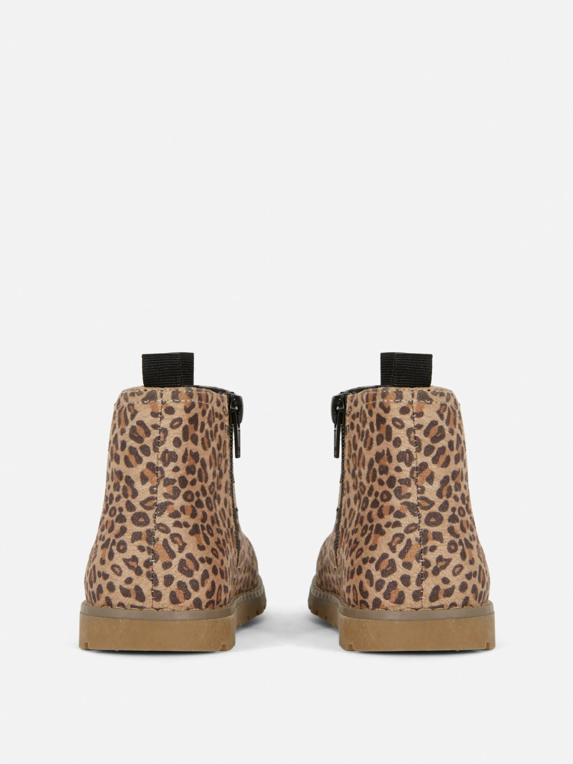 Leopard Zip Ankle Boots