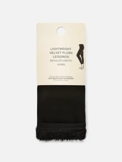 Lightweight Velvet Plush Lined Leggings