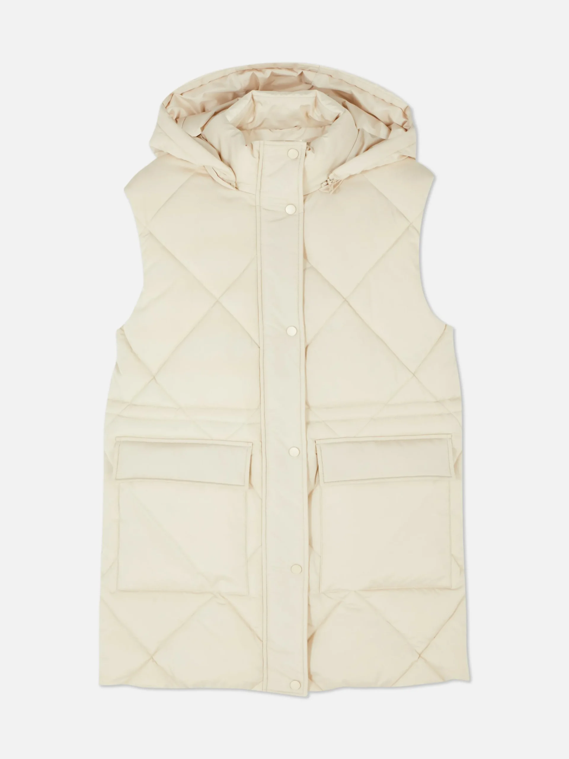 Long Hooded Puffer Vest