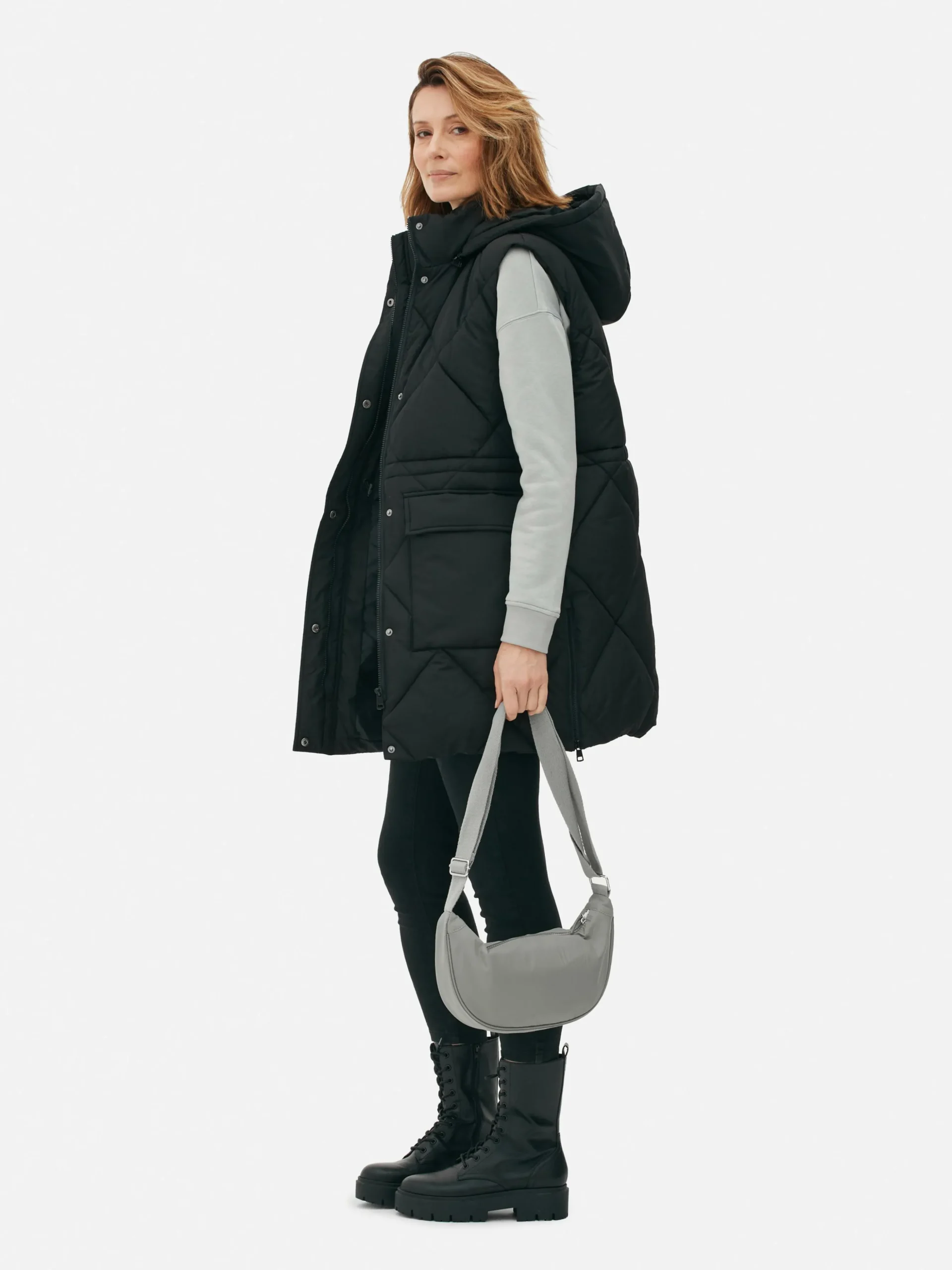 Long Hooded Puffer Vest