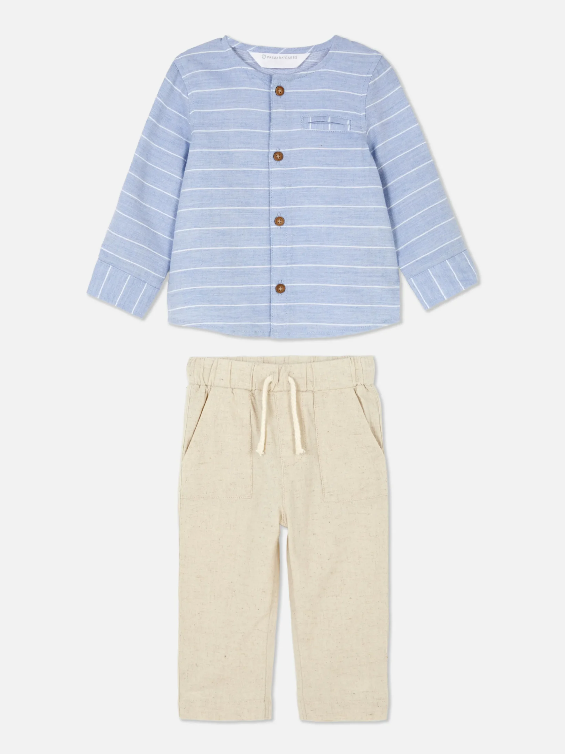 Long Sleeve Shirt And Drawstring Pants Set