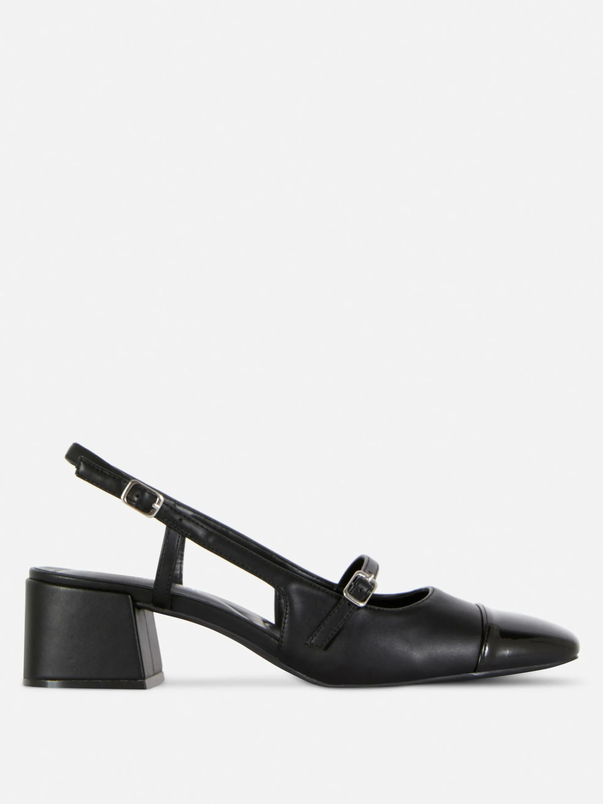Mary Jane Slingback Block Heels