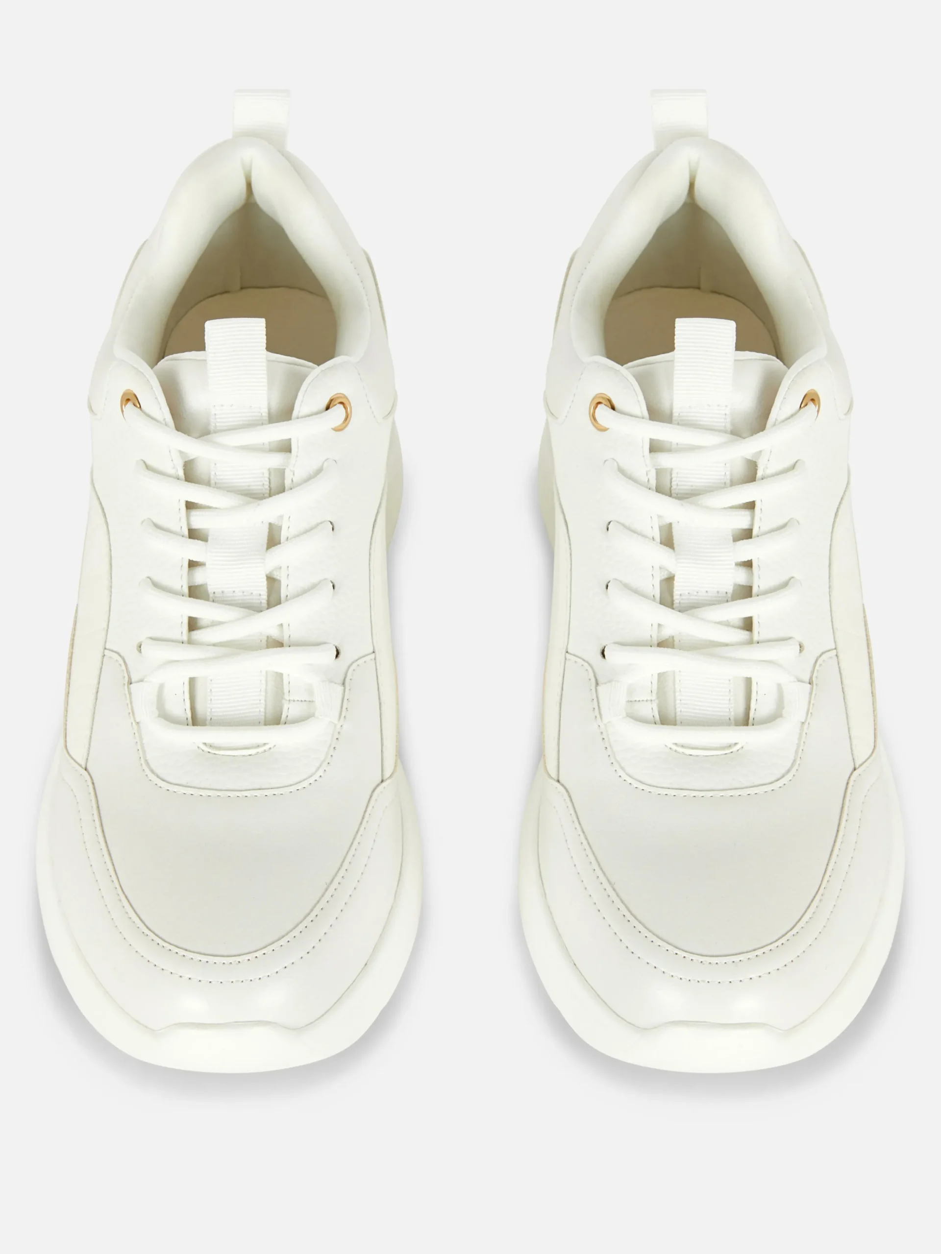 Metal Trim Wedge Sneakers