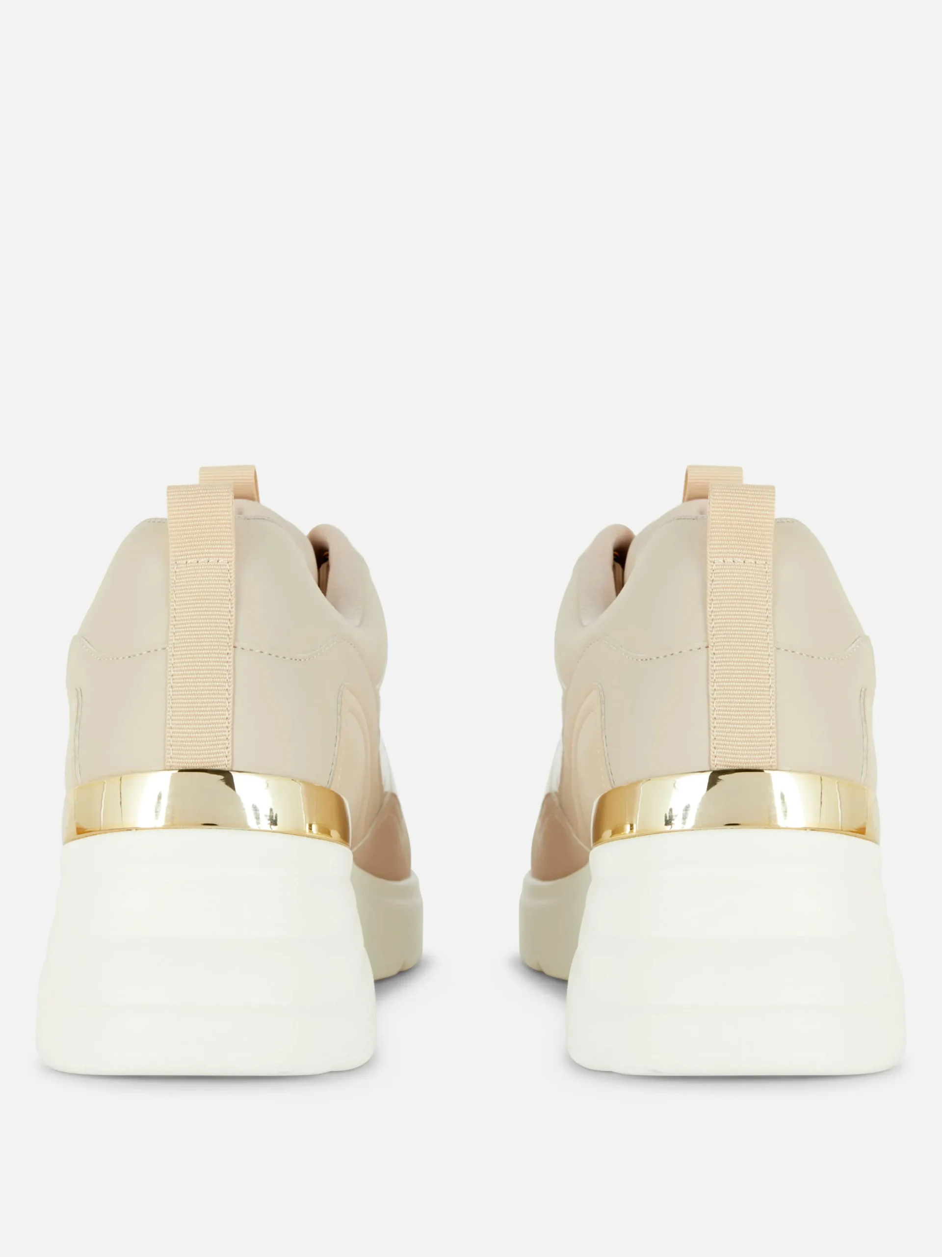 Metal Trim Wedge Sneakers