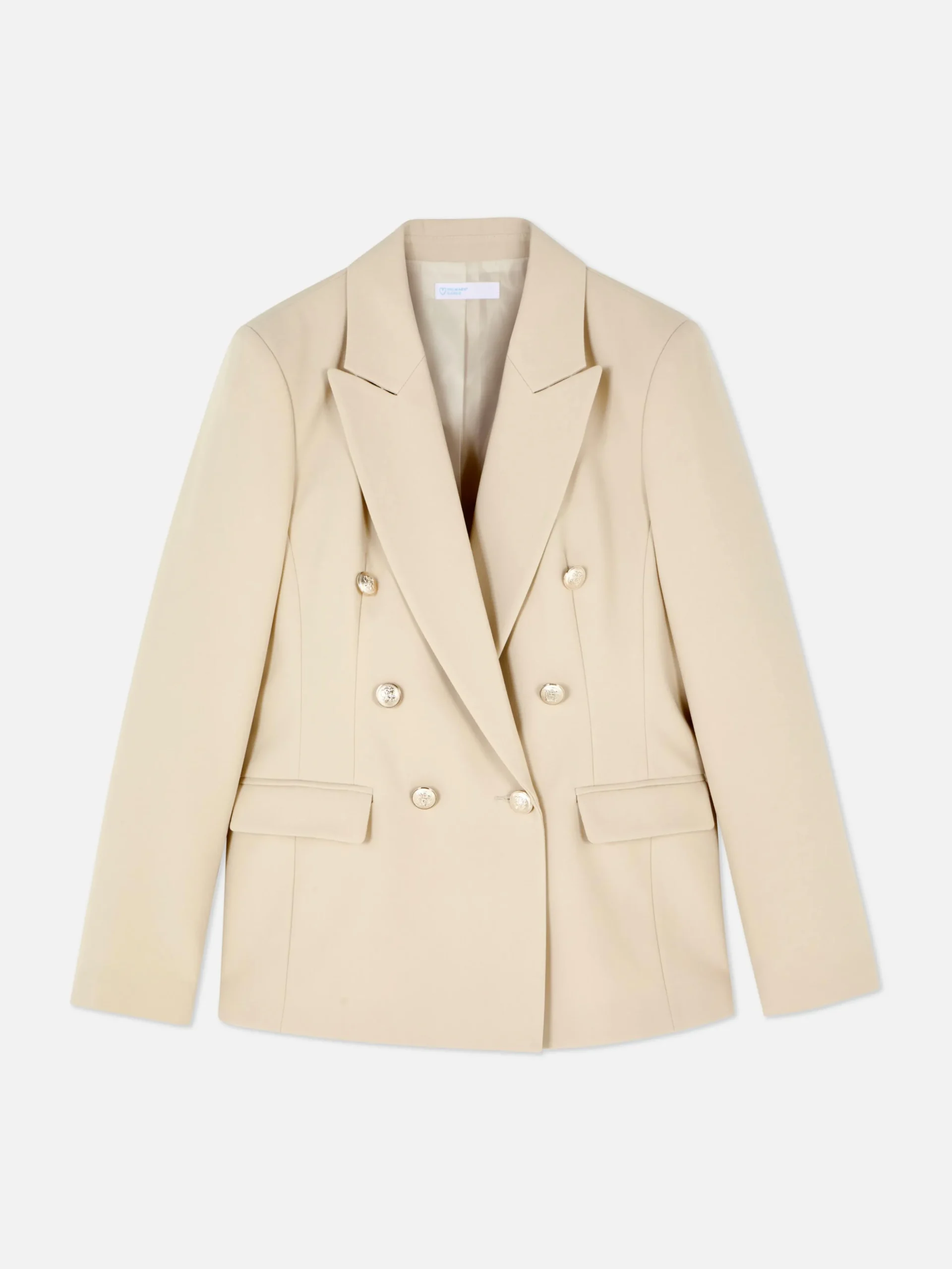 Metallic Button Double Breasted Blazer