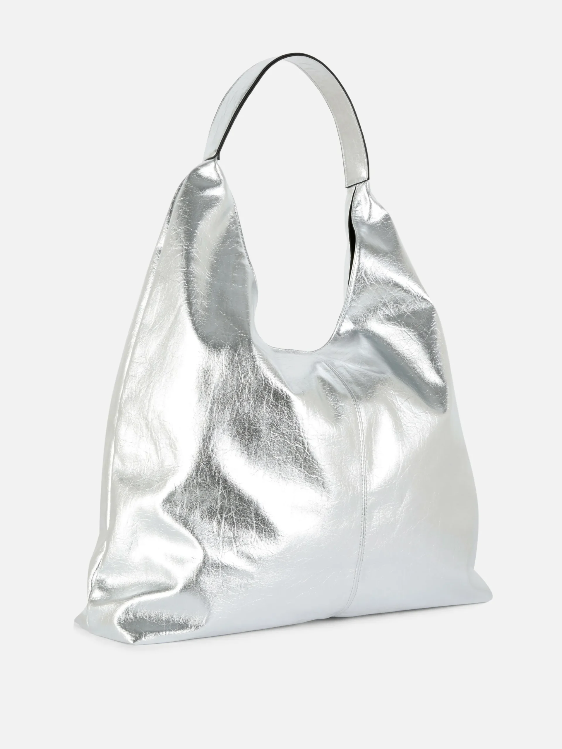 Metallic Faux Leather Shopper