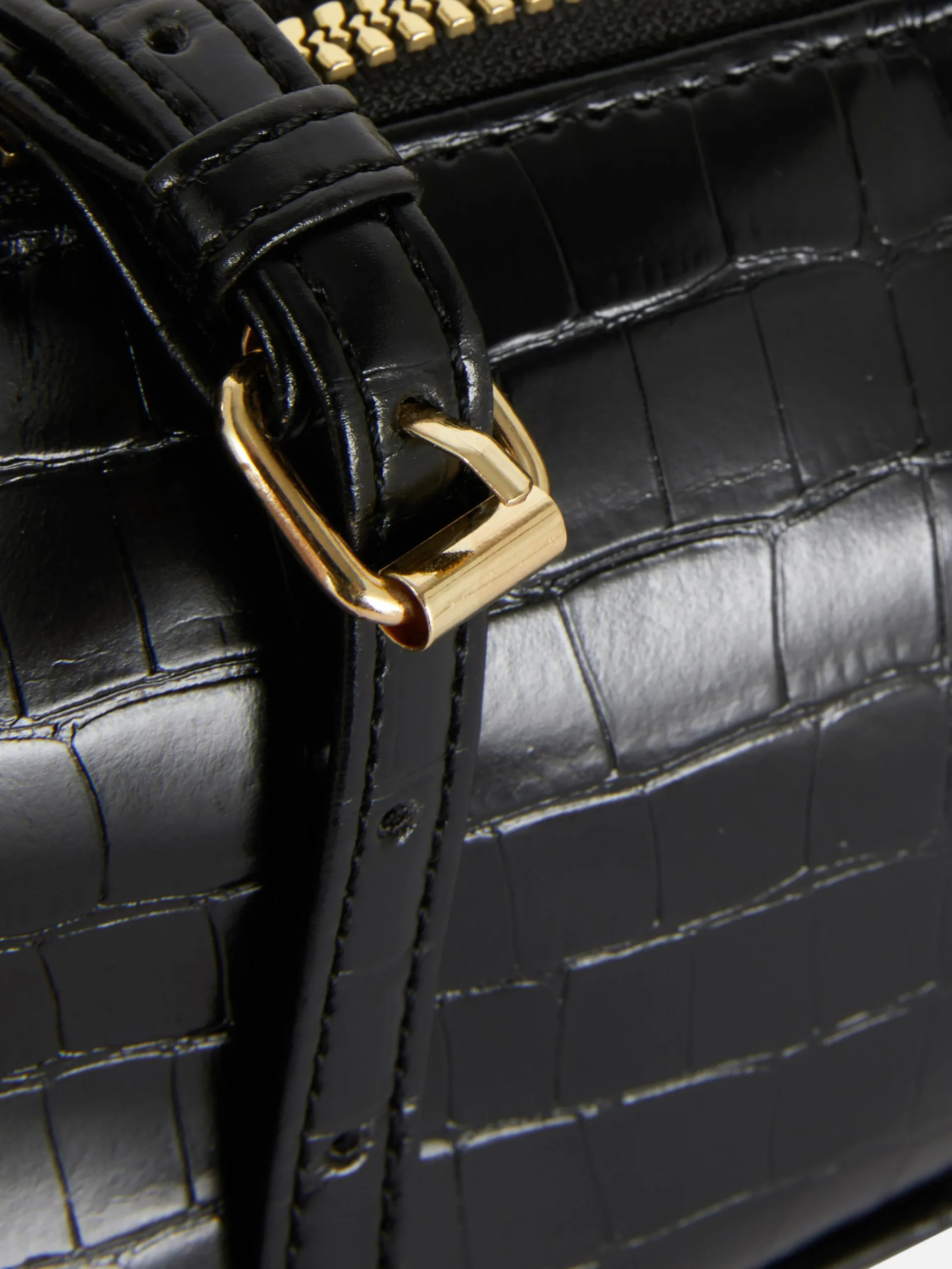 Mini Mock Croc Crossbody Bag