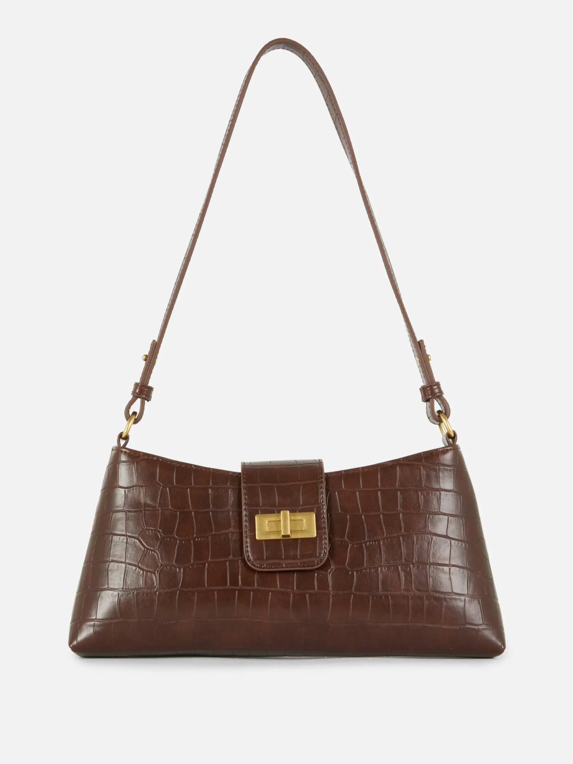 Mock Croc Shoulder Bag