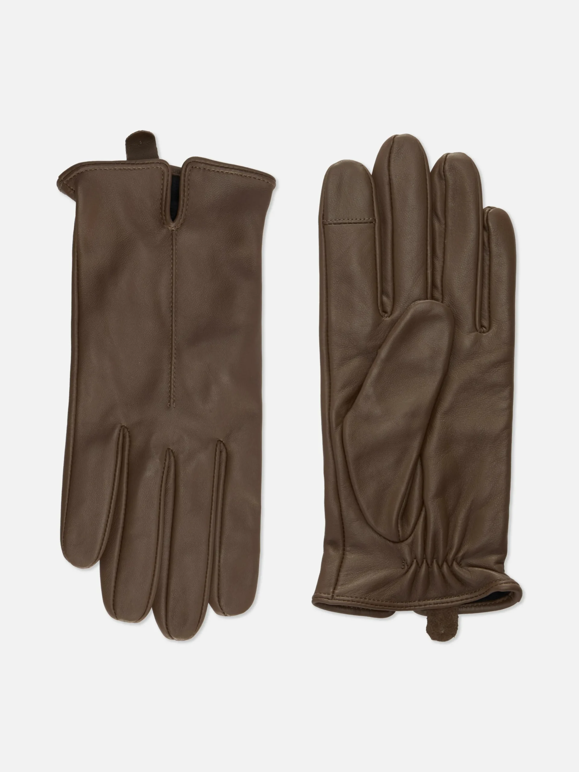 Notched Wrist Leather Gloves