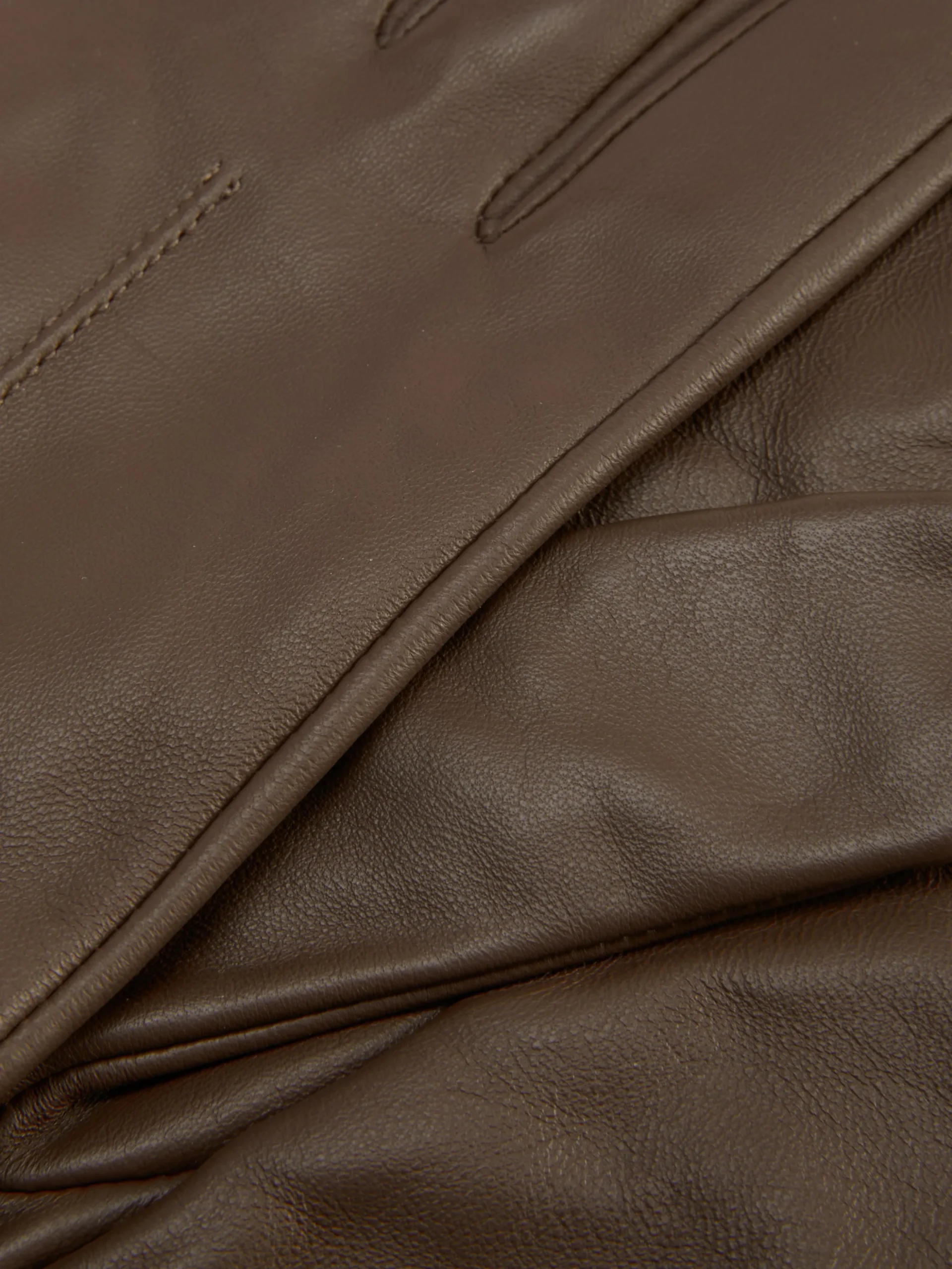 Notched Wrist Leather Gloves