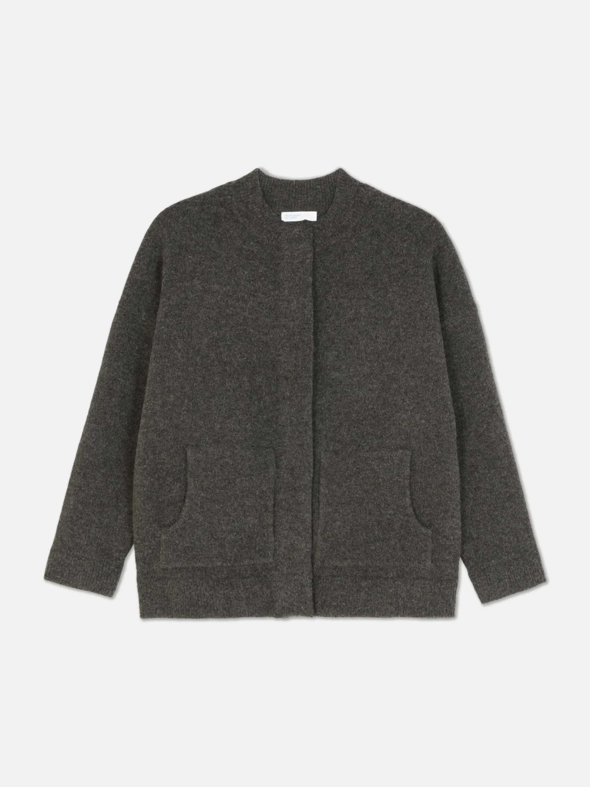 Oversized Knit Bomber Jacket