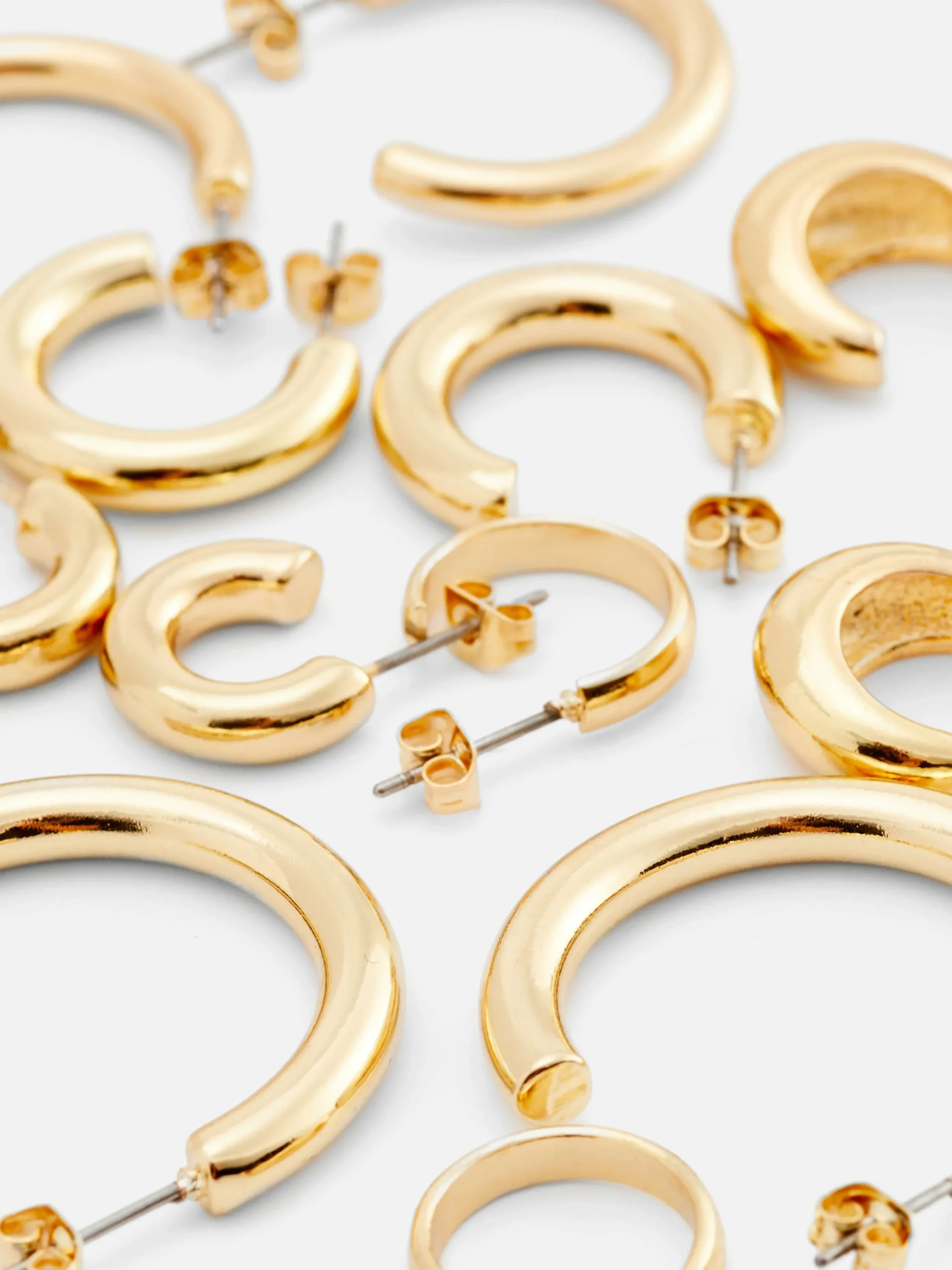 6-Pack Chunky Hoop Earrings