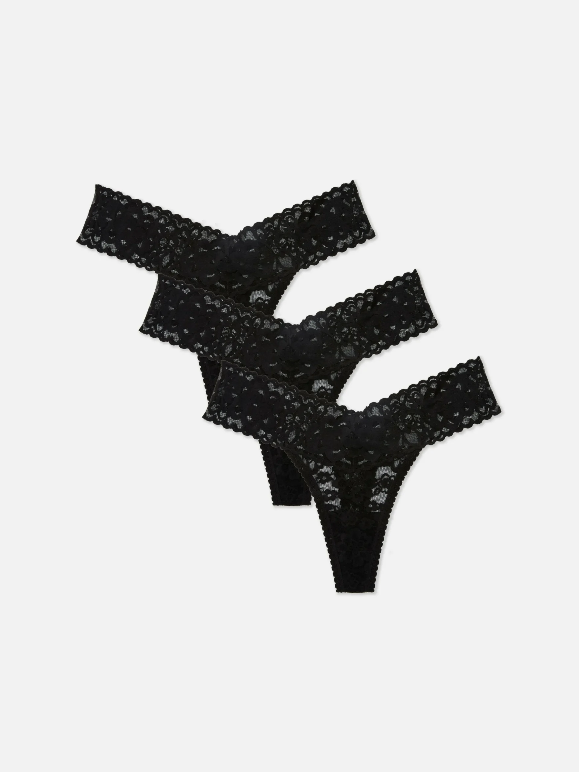 3-pack Essential Bandeau Lace Thongs
