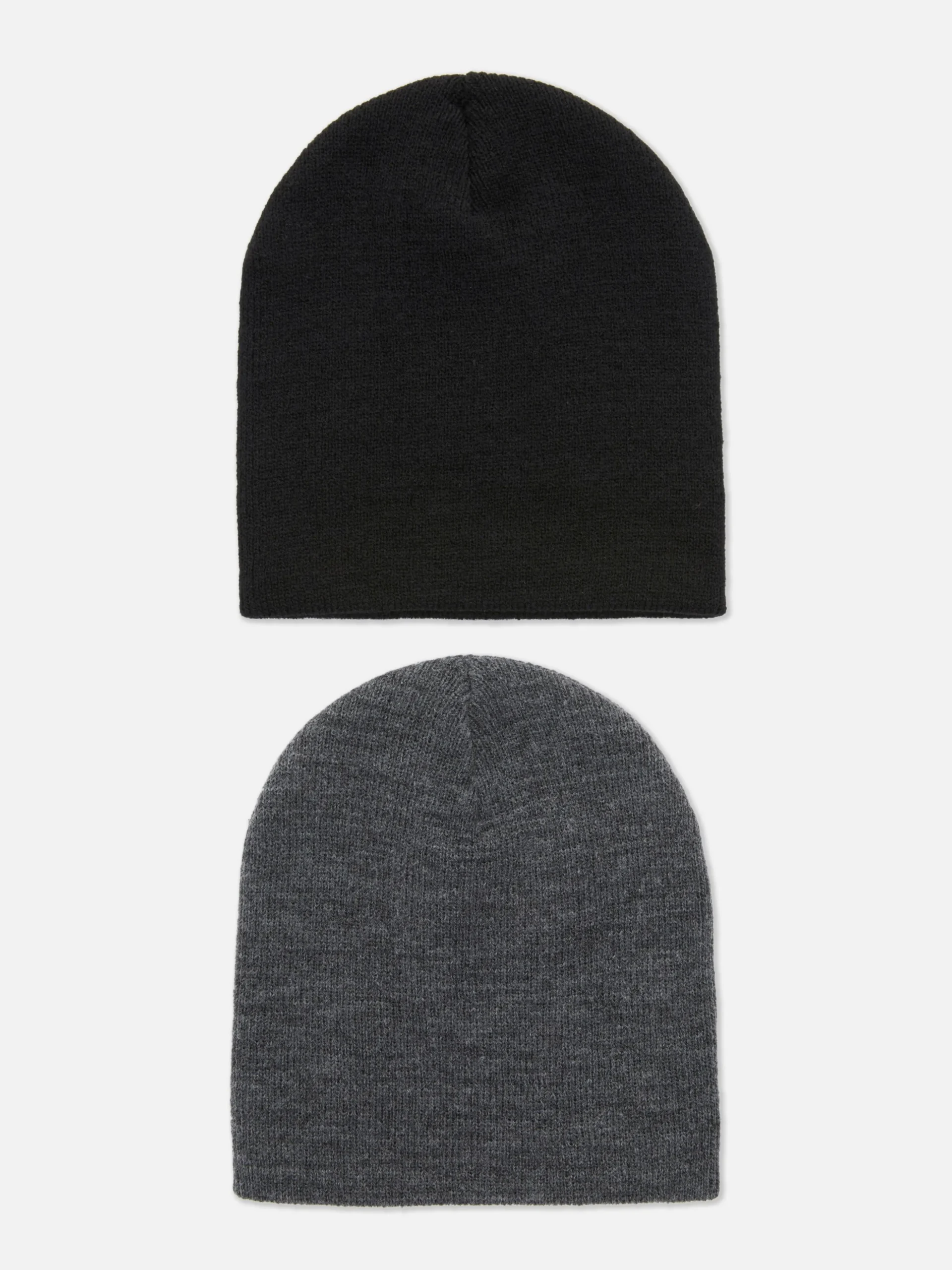 2-Pack Fine Knit Beanie Hats