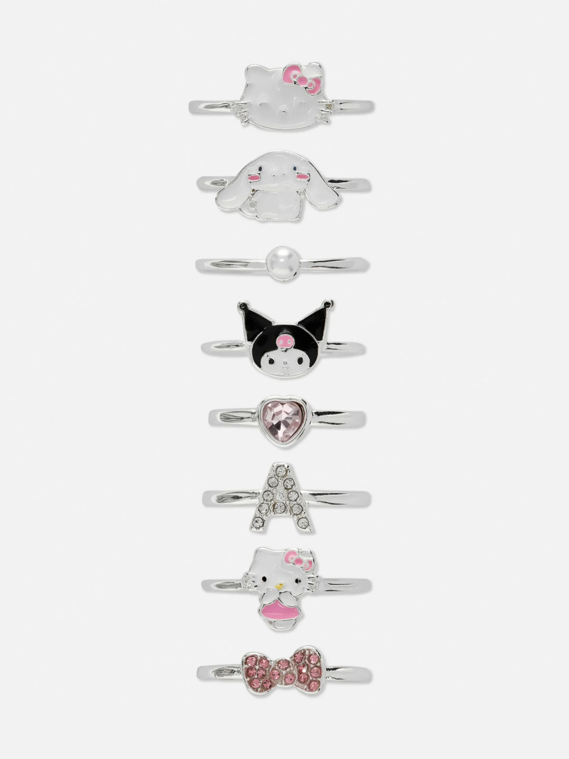 8-Pack Hello Kitty Rings