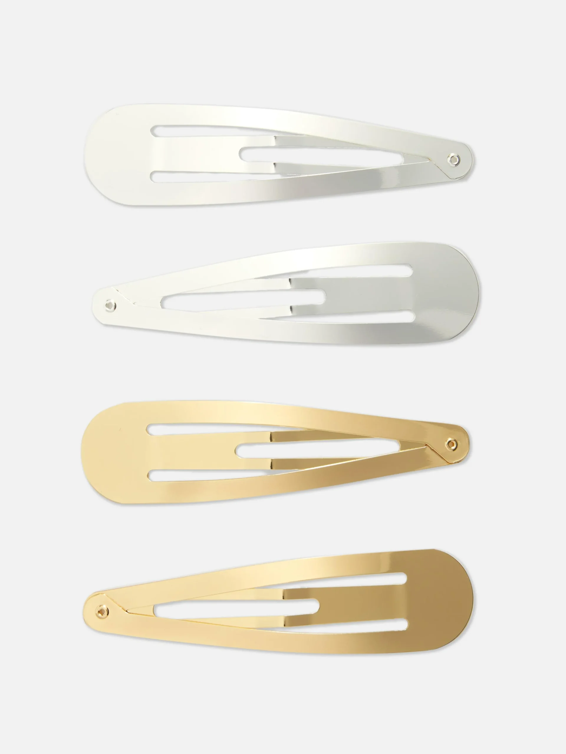 4-Pack Metal Snap Hair Clips