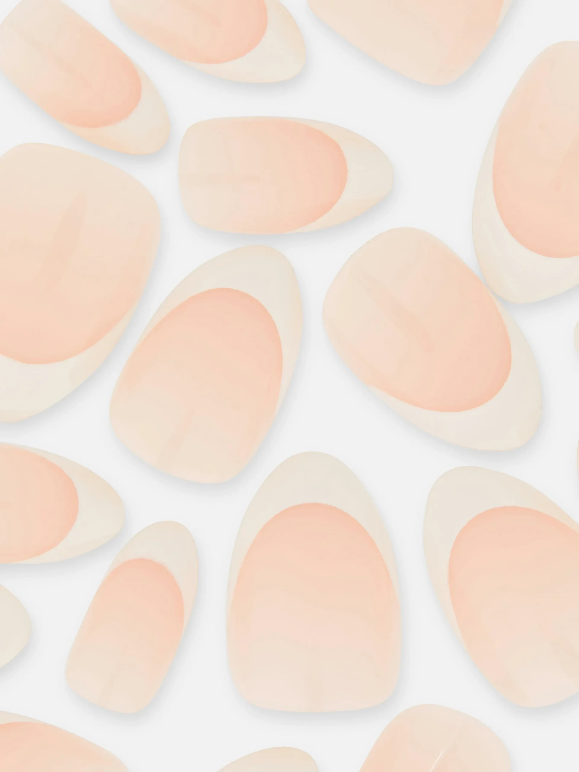 36-Pack PS Almond Gloss French Faux Nails