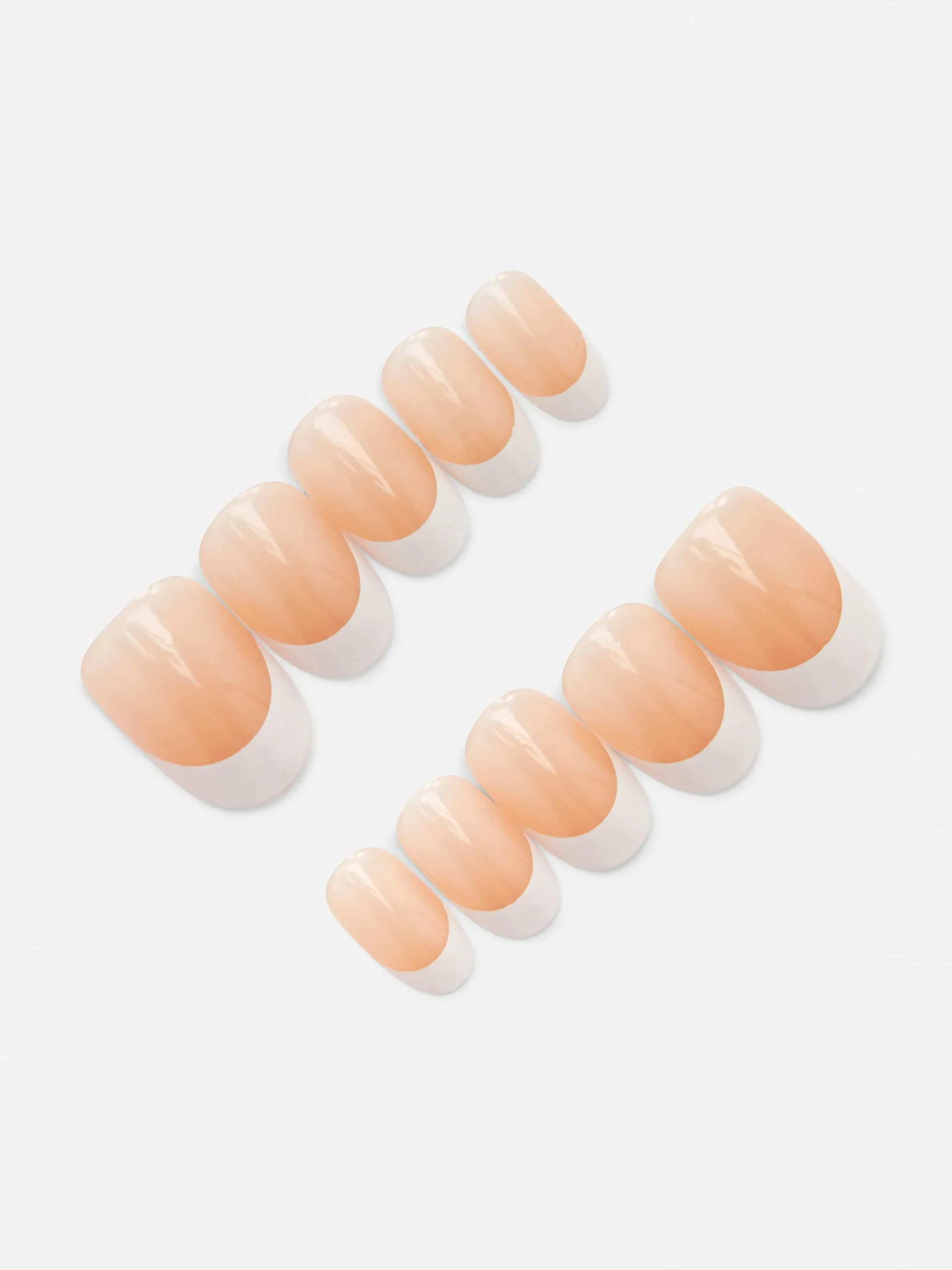 36-Pack PS French Round Faux Nails