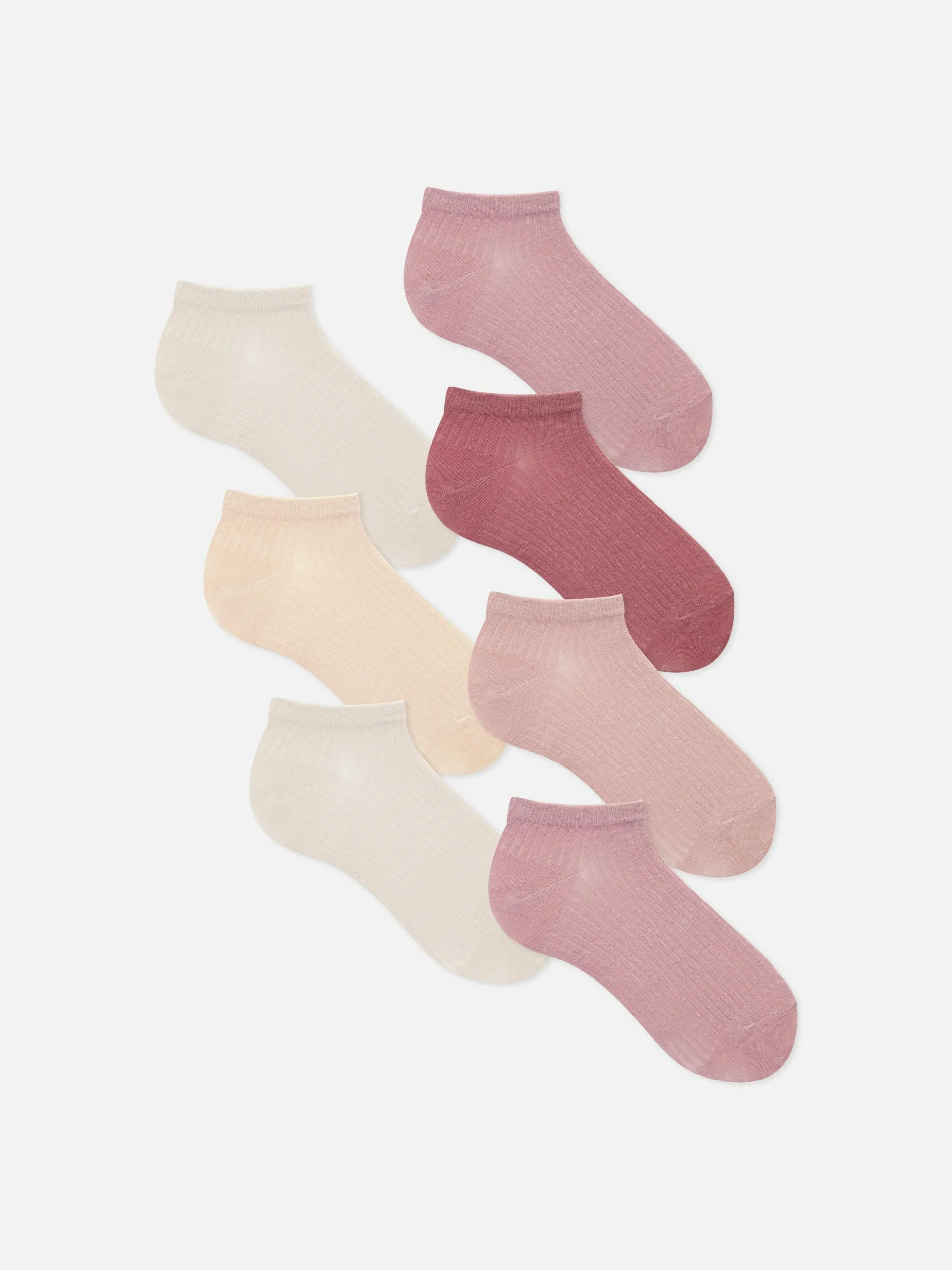 7-Pack Ribbed Sneaker Socks