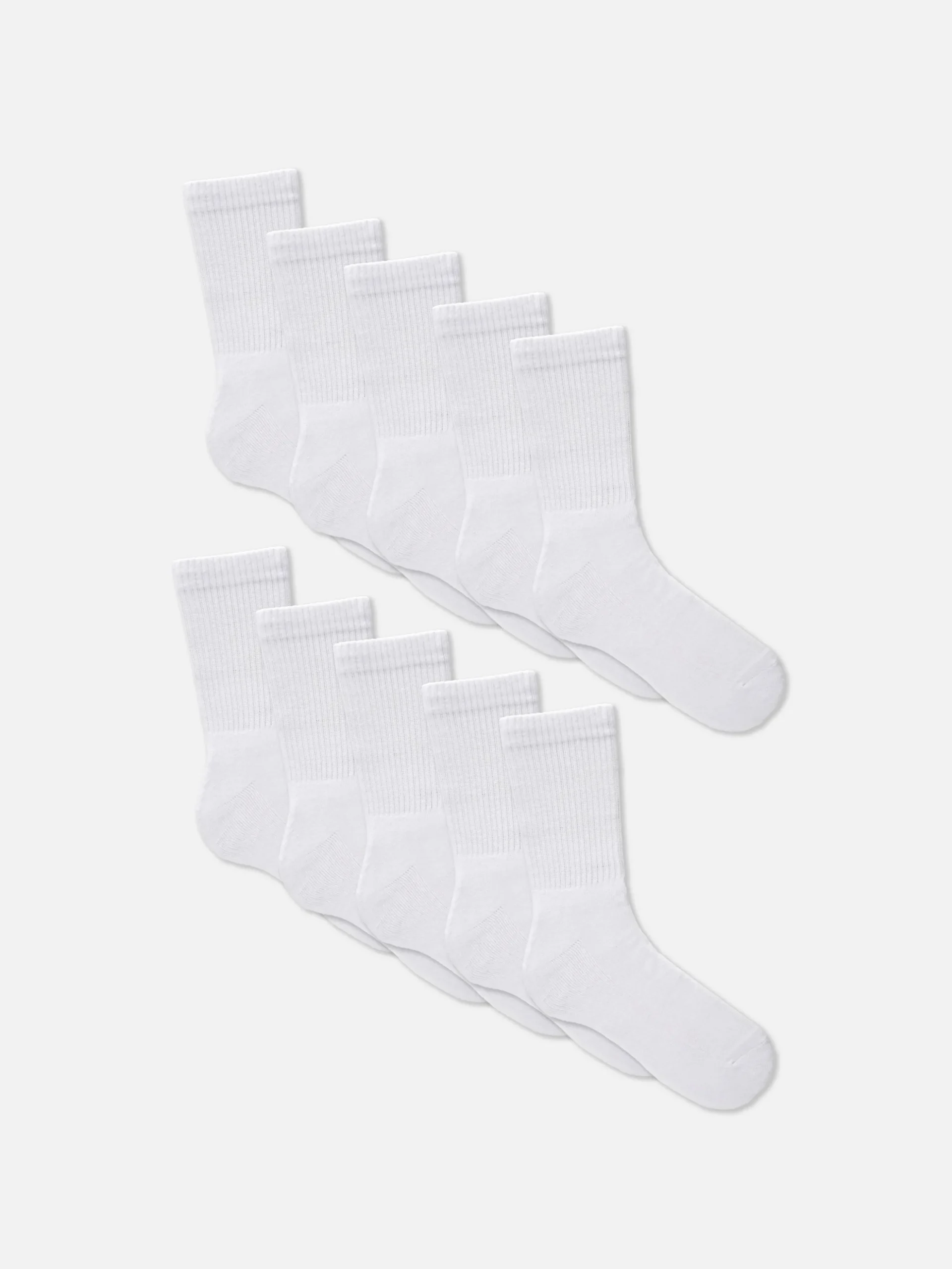 10-Pack Ribbed Sports Socks