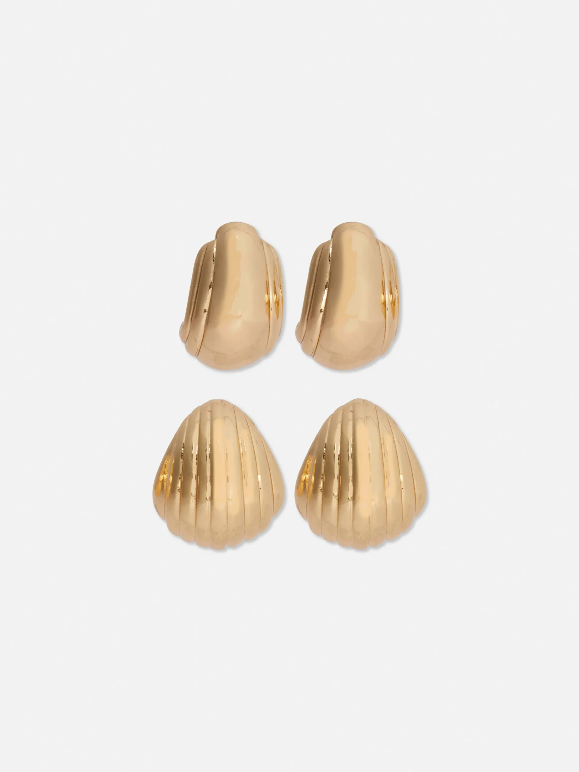 2-Pack Rita Ora Shell Hoop Earrings