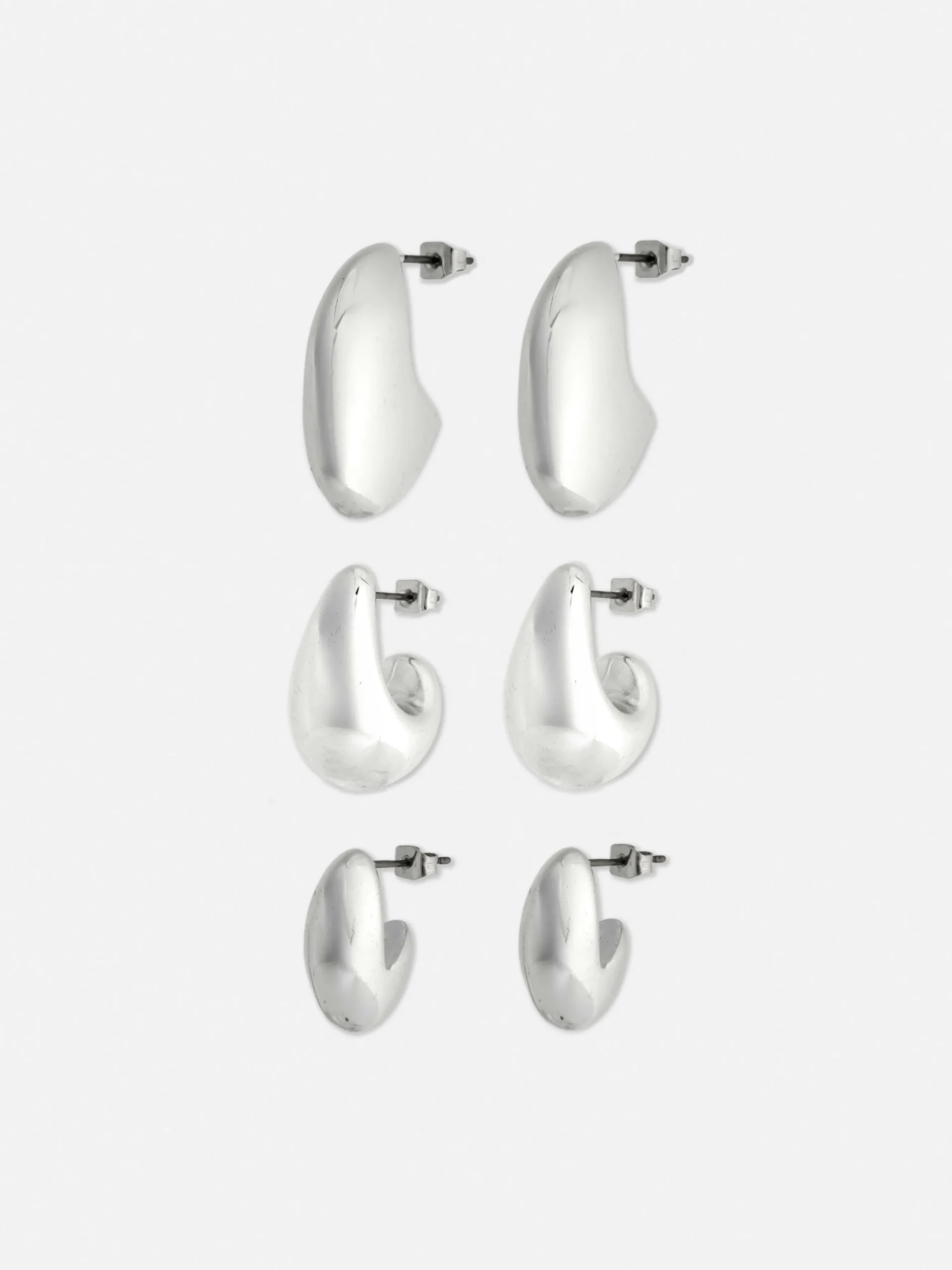 3-Pack The Edit Puffy Drop Earrings