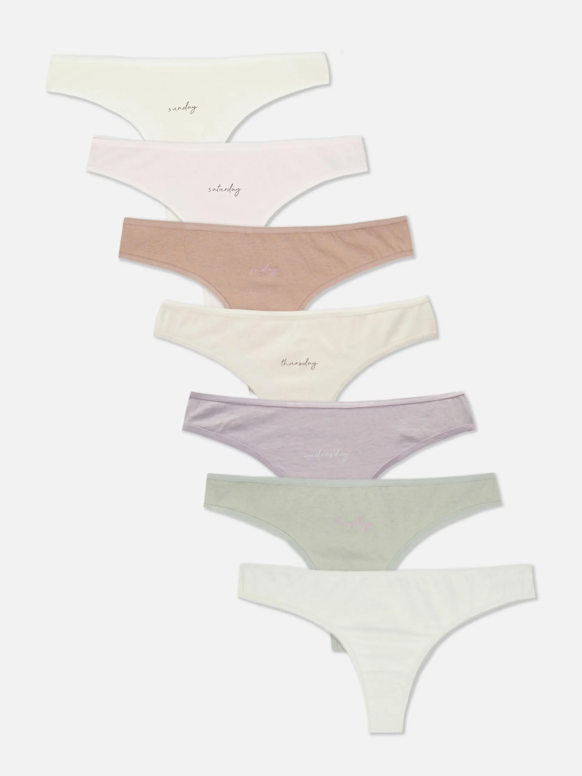 7-Pack Weekday Thongs