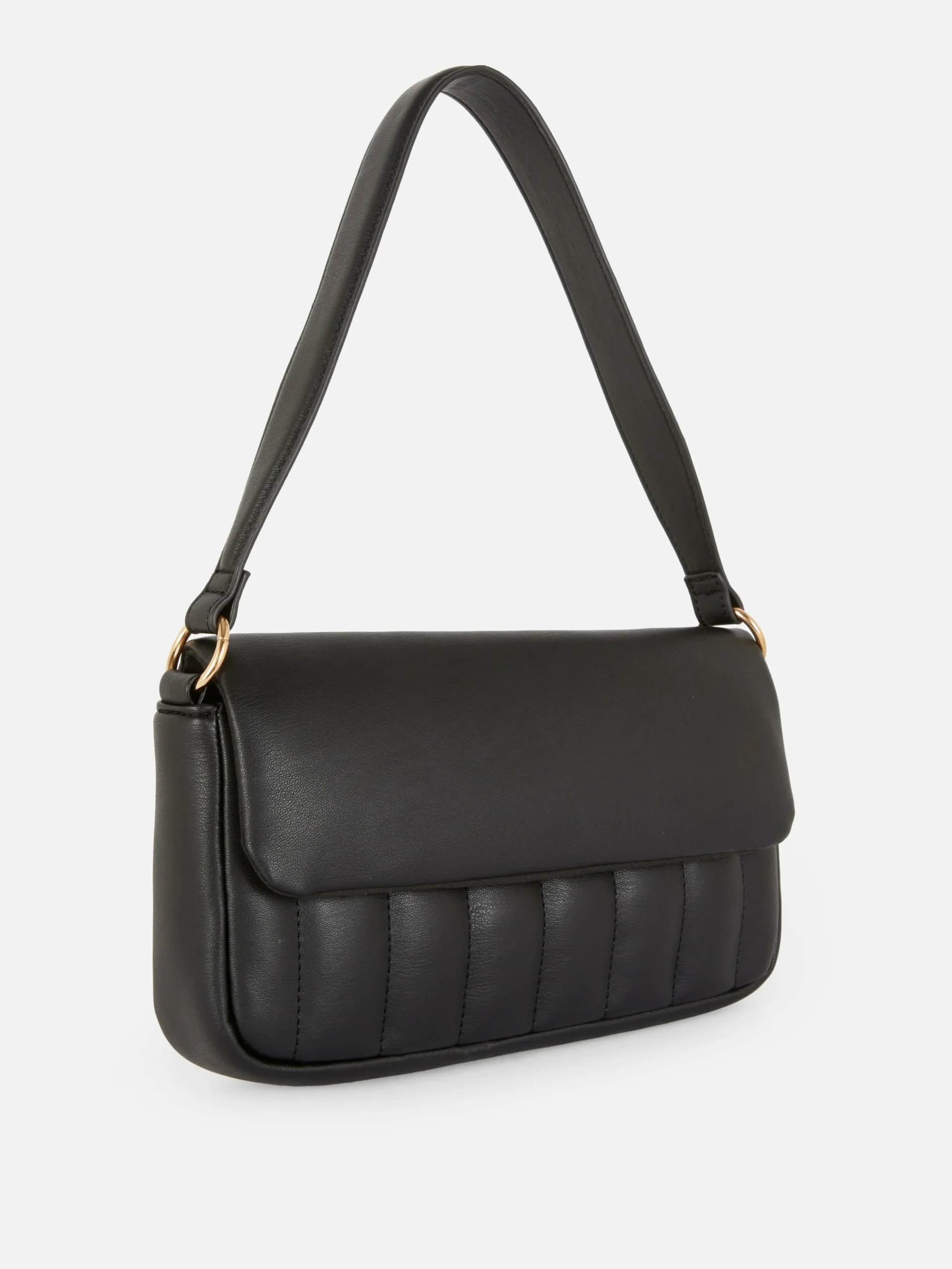 Padded Faux Leather Shoulder Bag