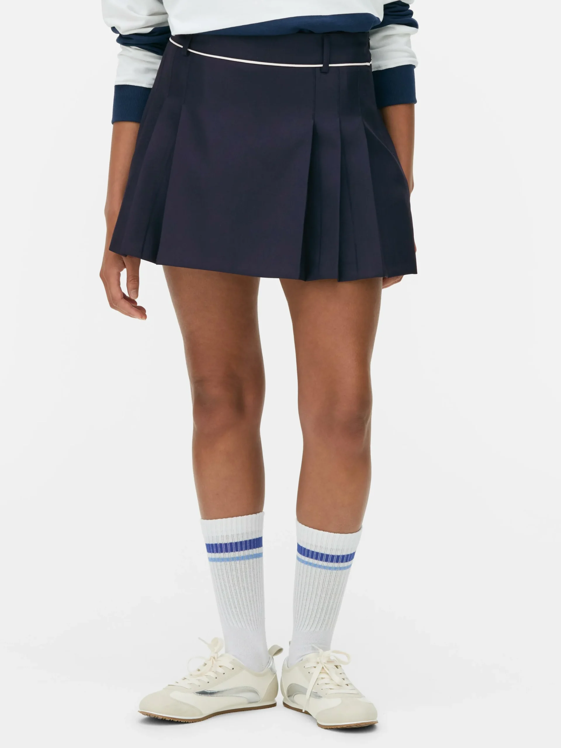 Pleated Tennis Mini Skirt