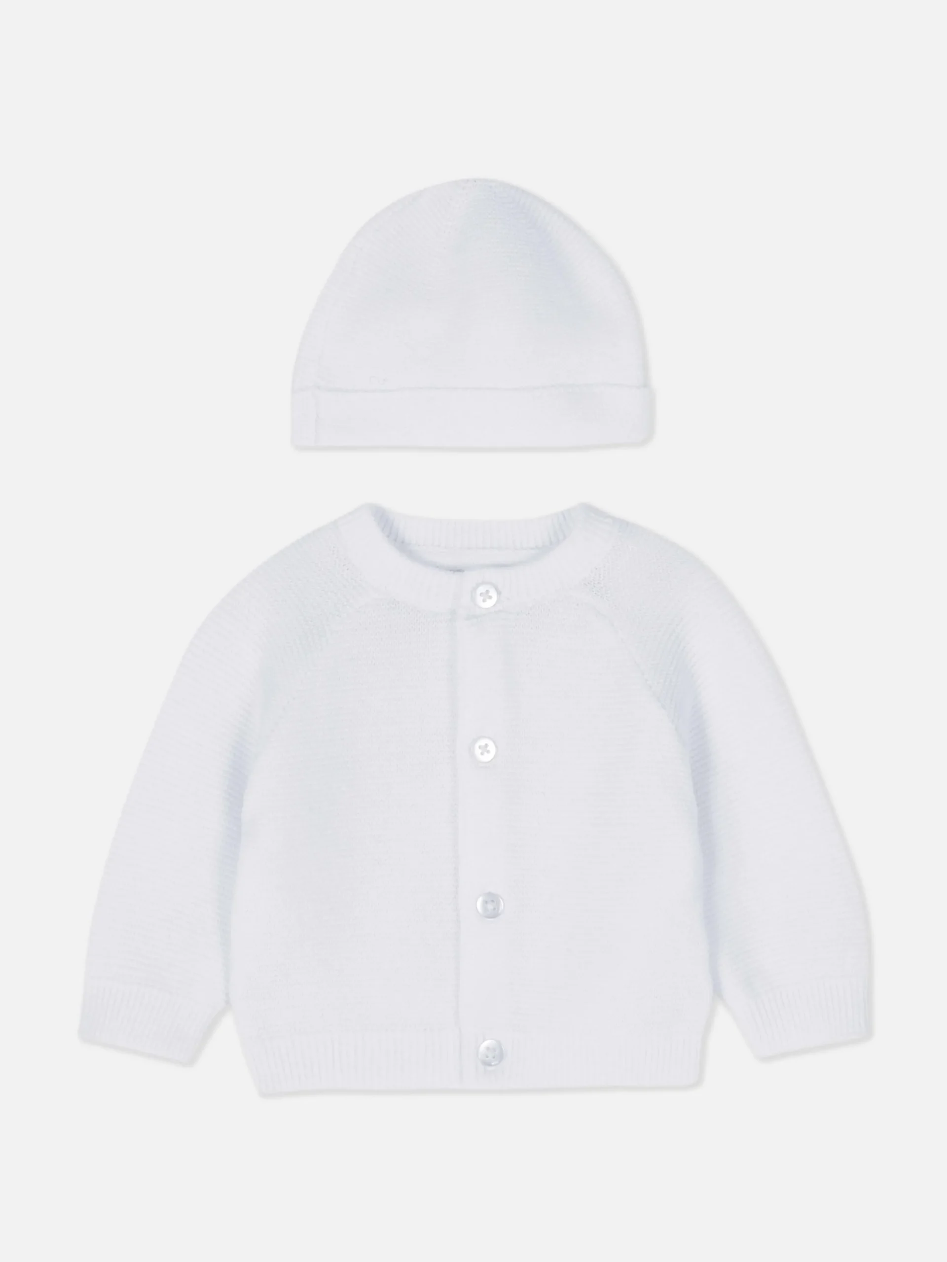 Premature Cardigan And Hat Set
