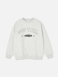 Printed Oversized Sweatshirt
