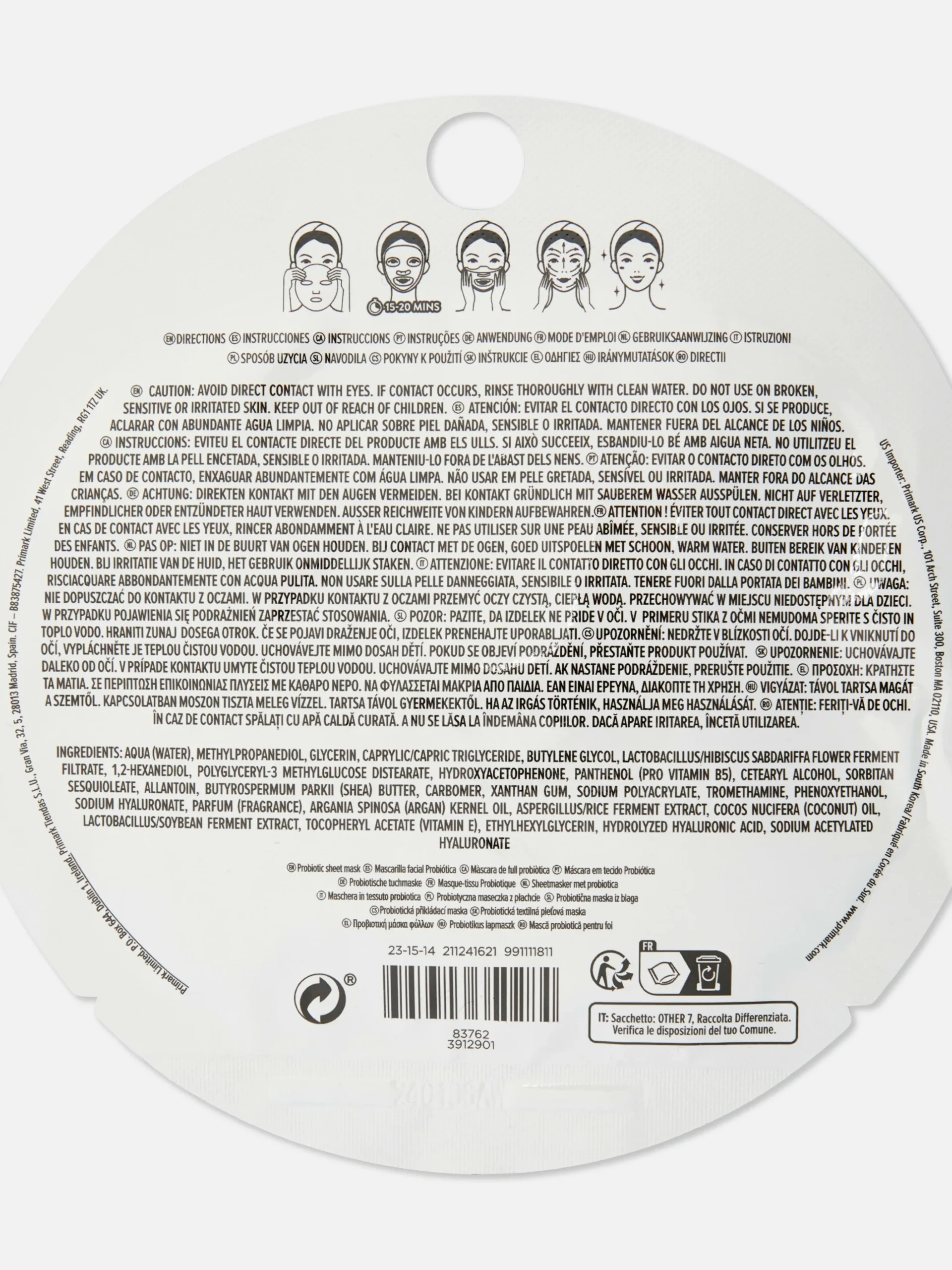 PS Probiotic And Shea Butter Sheet Mask